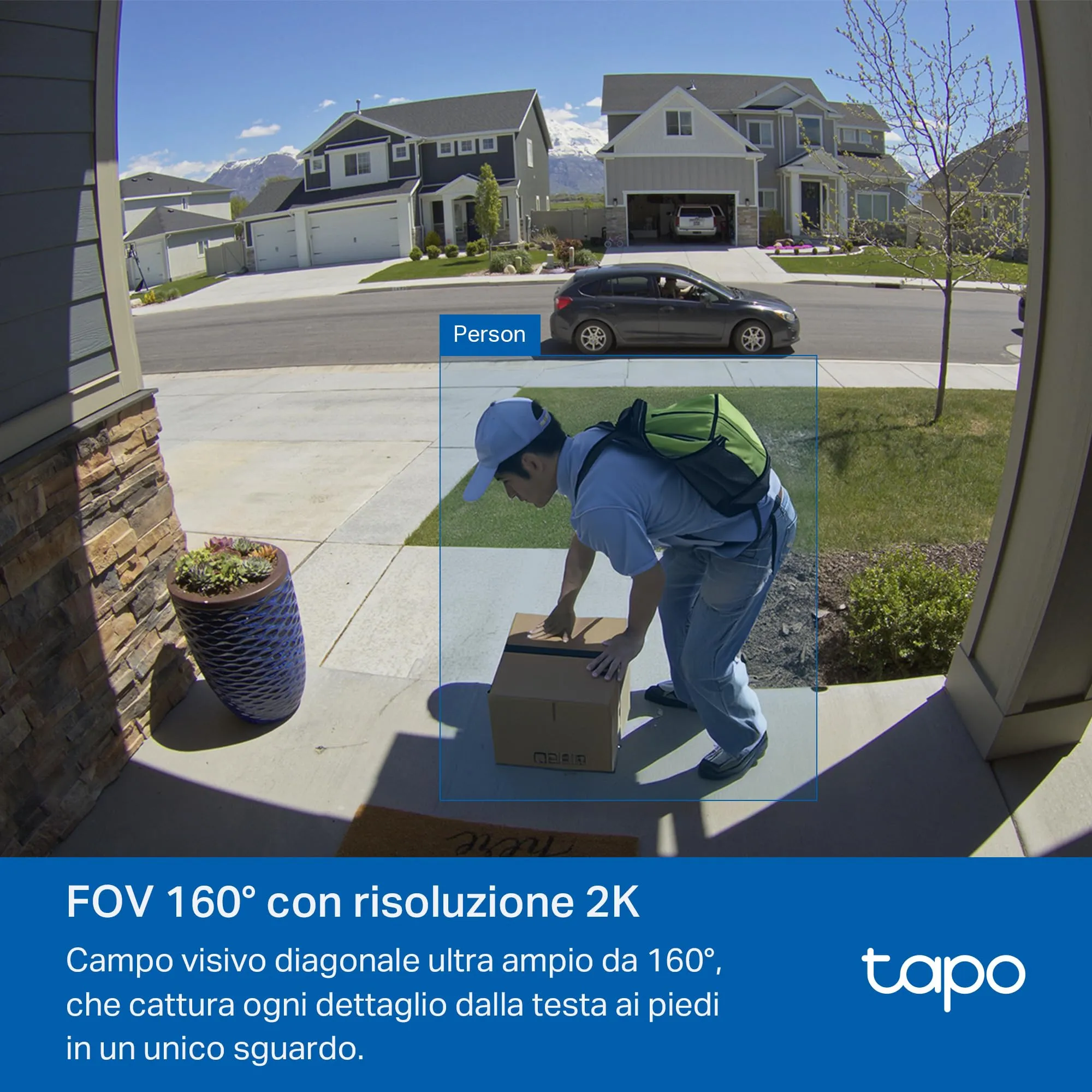 Tapo D210 2K 3MP Videocitofono WiFi Campanello a Batteria IP65 - immagine 2