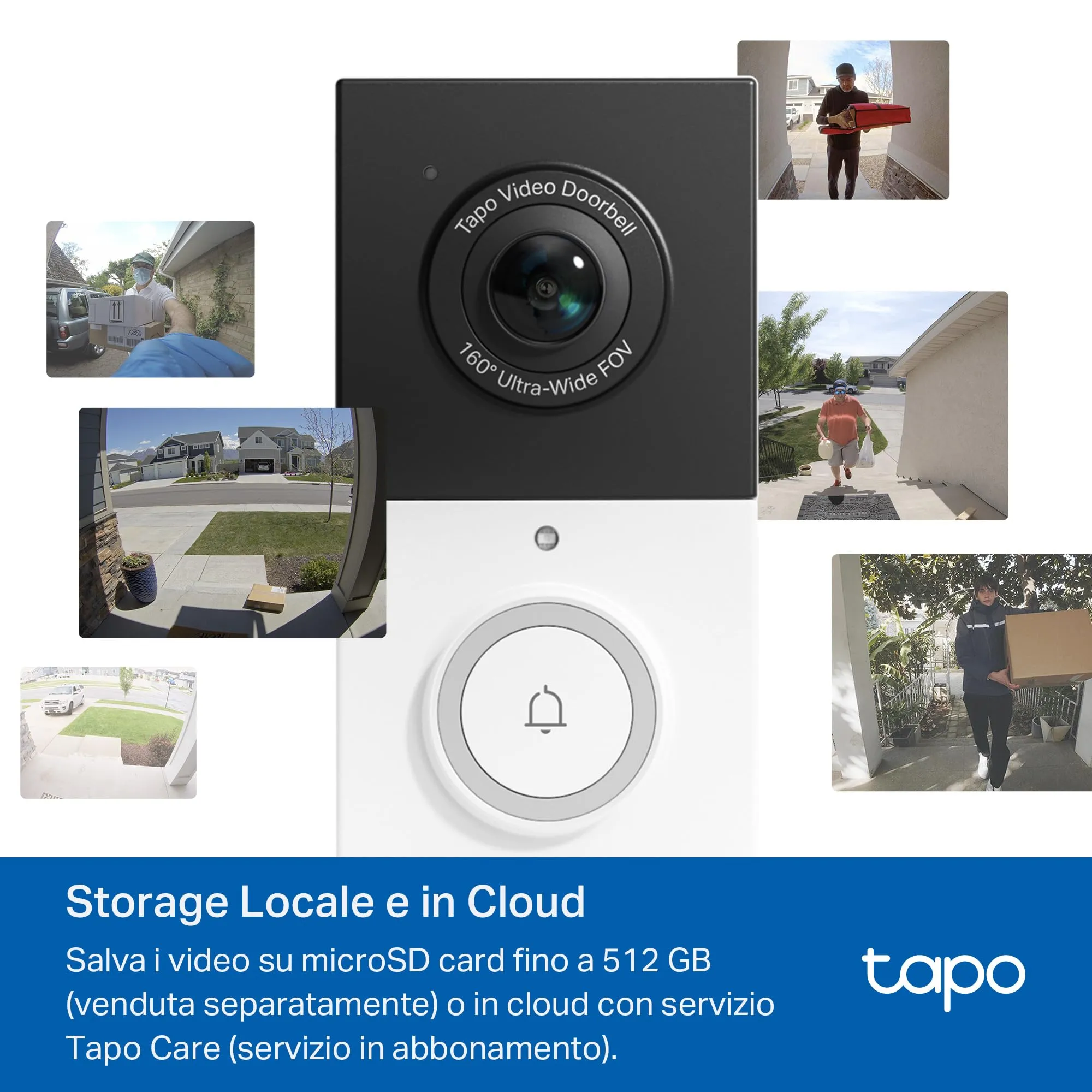 Tapo D210 2K 3MP Videocitofono WiFi Campanello a Batteria IP65 - immagine 5