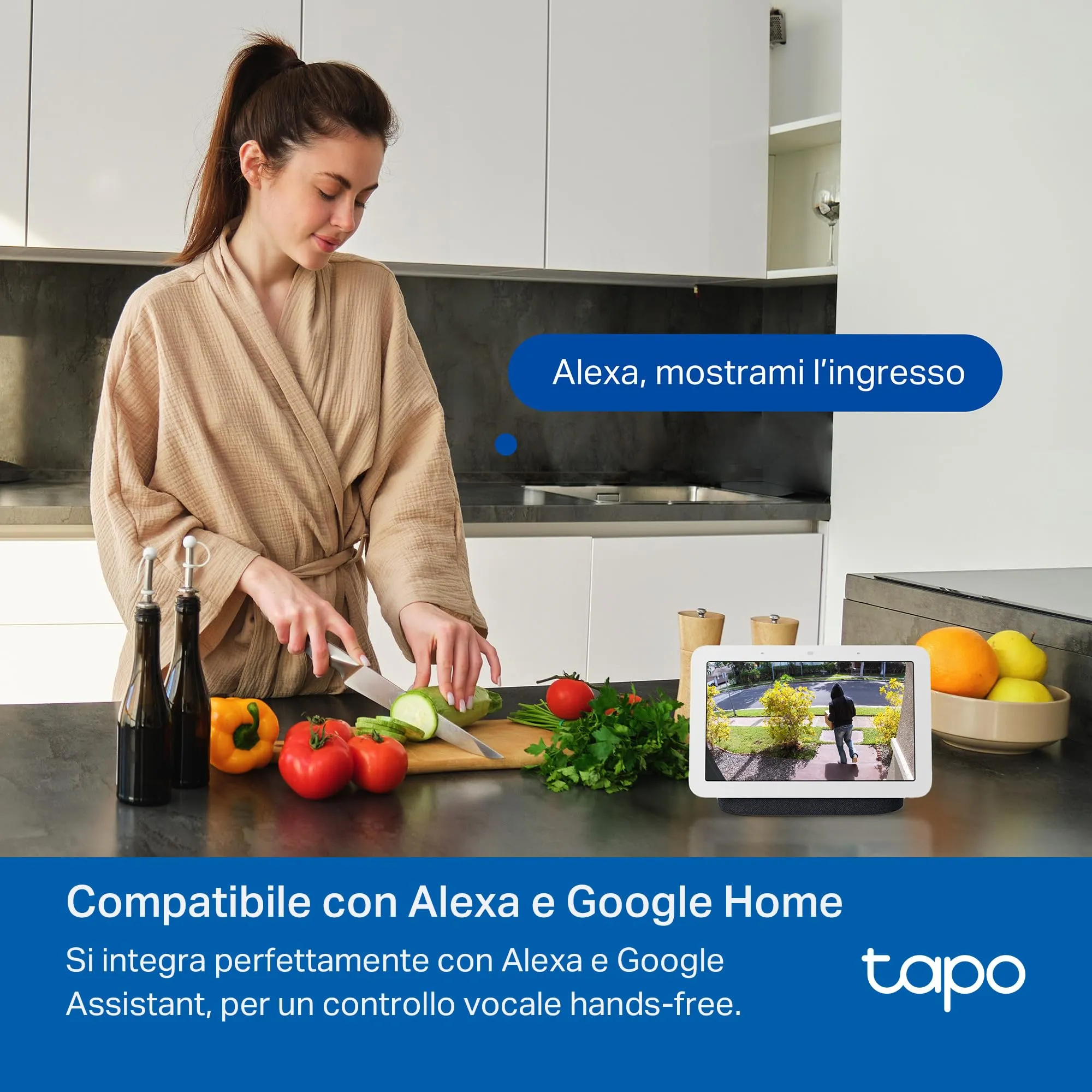 Tapo D210 2K 3MP Videocitofono WiFi Campanello a Batteria IP65 - immagine 7