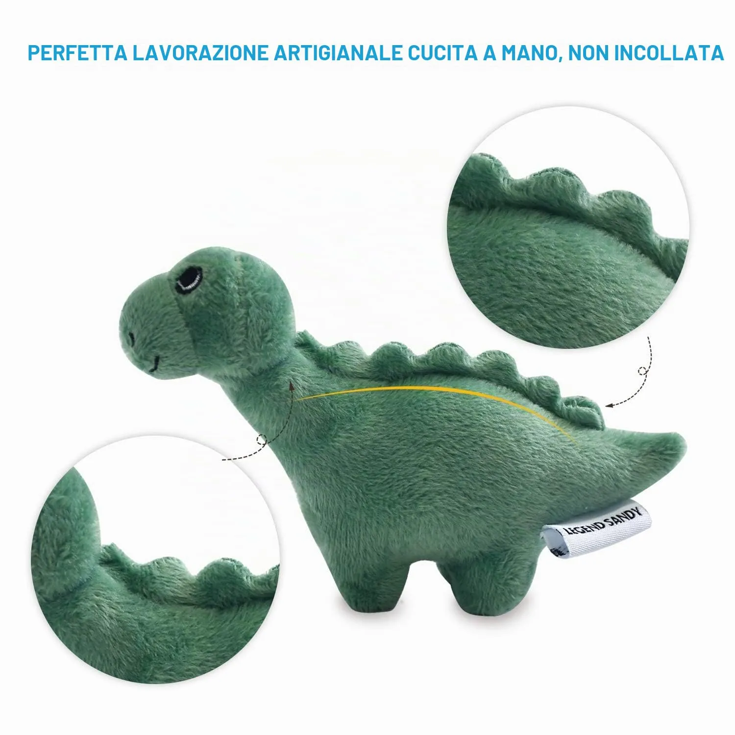 LEGEND SANDY Giocattoli di peluche cigolanti per cani, confezione da 6 pezzi, giocattoli da masticare per cuccioli di piccola taglia - immagine 4