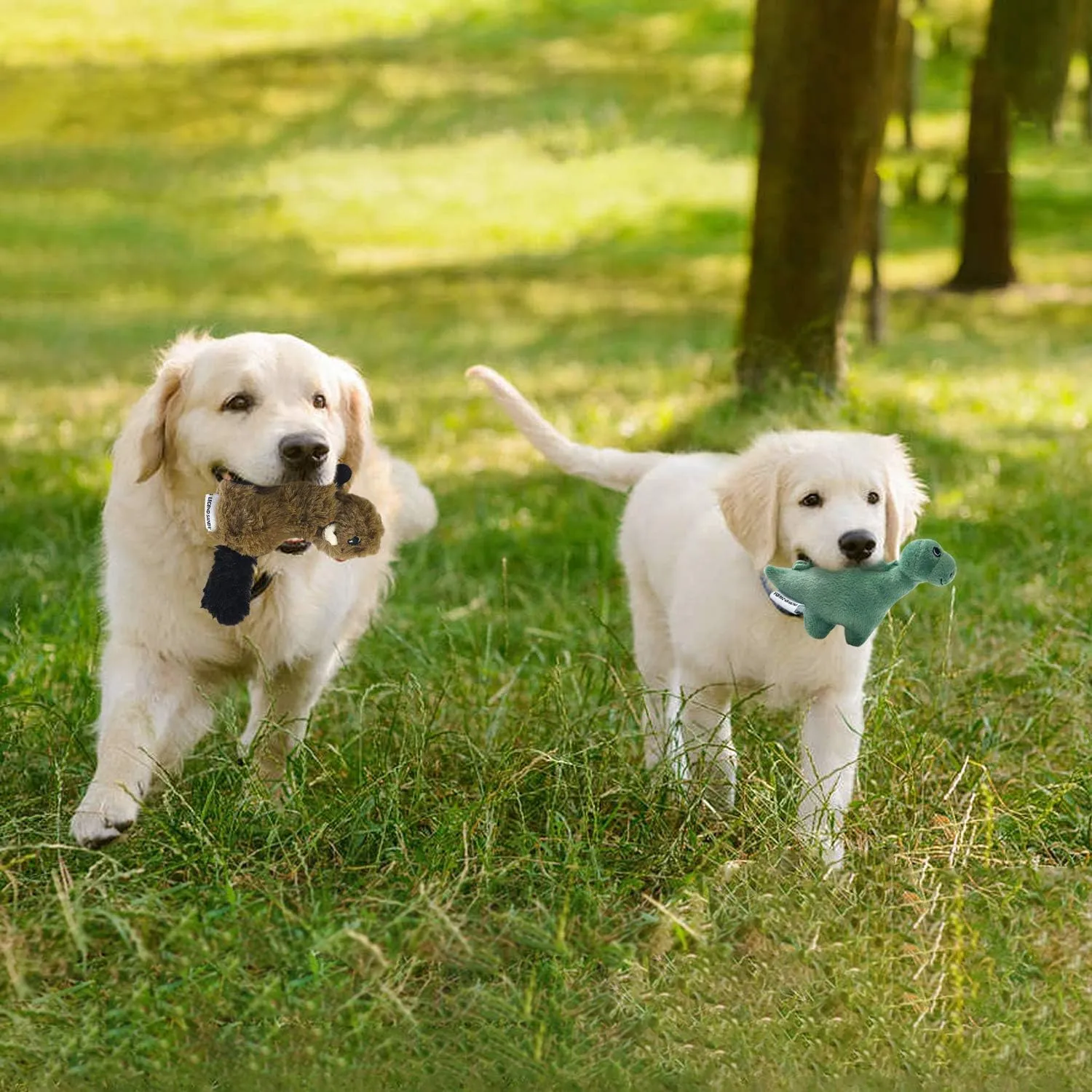 LEGEND SANDY Giocattoli di peluche cigolanti per cani, confezione da 6 pezzi, giocattoli da masticare per cuccioli di piccola taglia - immagine 6