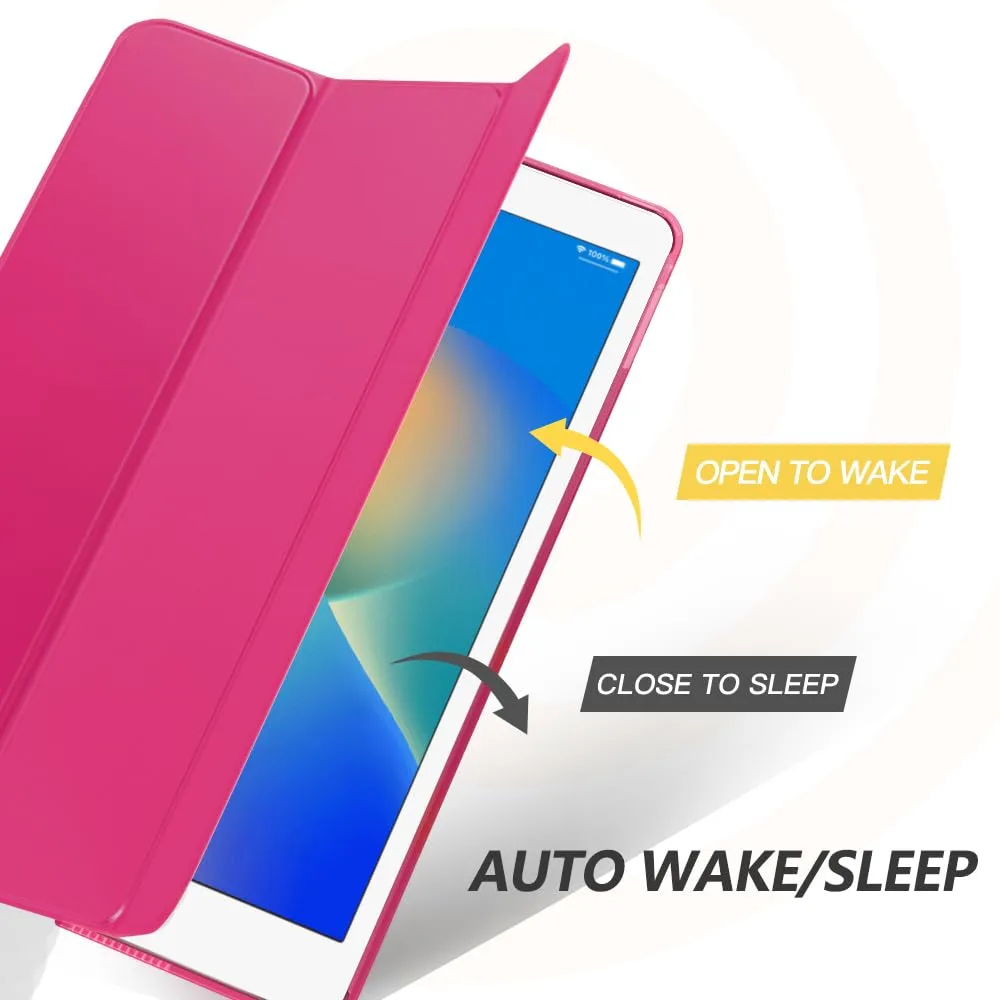 MoKo Cover for iPad 9th/8th/7th Gen 10.2 inch (2021/2020/2019), Rosa Brillante - immagine 5