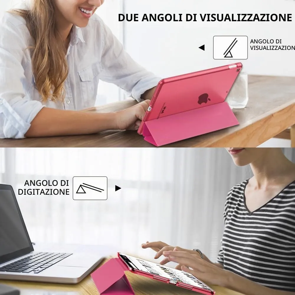MoKo Cover for iPad 9th/8th/7th Gen 10.2 inch (2021/2020/2019), Rosa Brillante - immagine 6