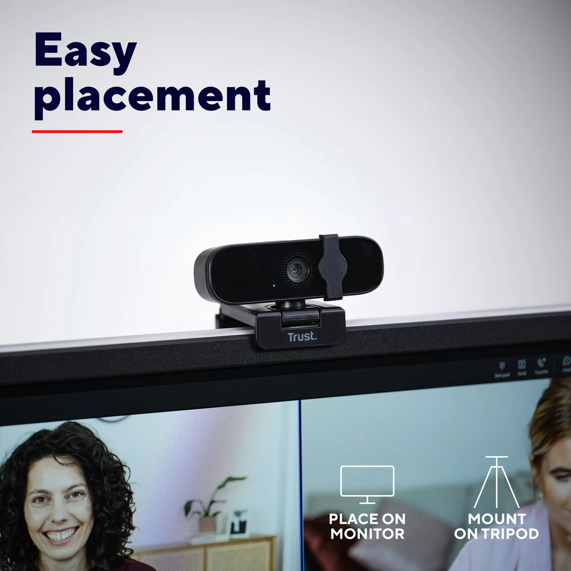 Trust Tanor Full HD 1080p Webcam with Microphone, Privacy Filter, 30 FPS for PC, Laptop, Mac, Windows - immagine 5