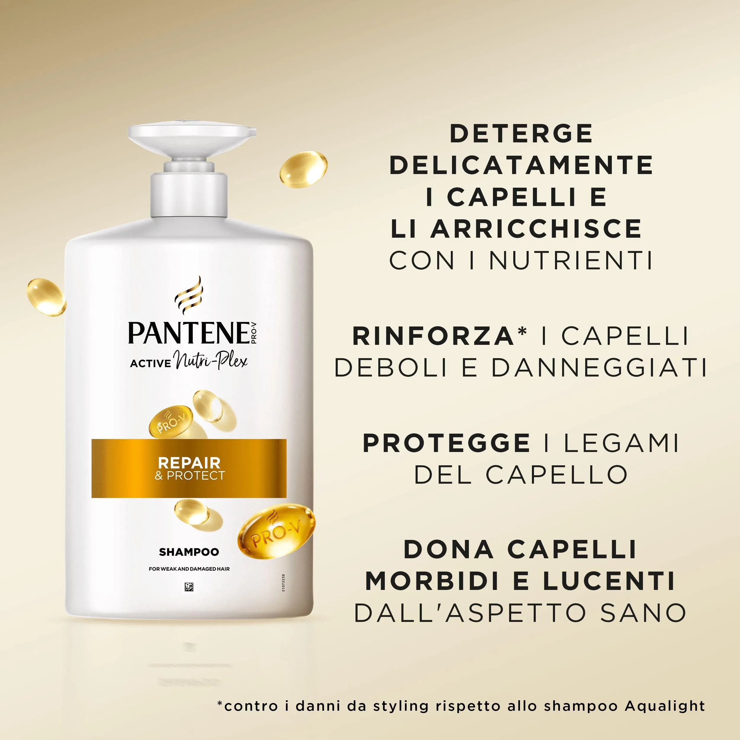 Pantene Shampoo Rigenera & Protegge Active Nutriplex 1000ml - immagine 5