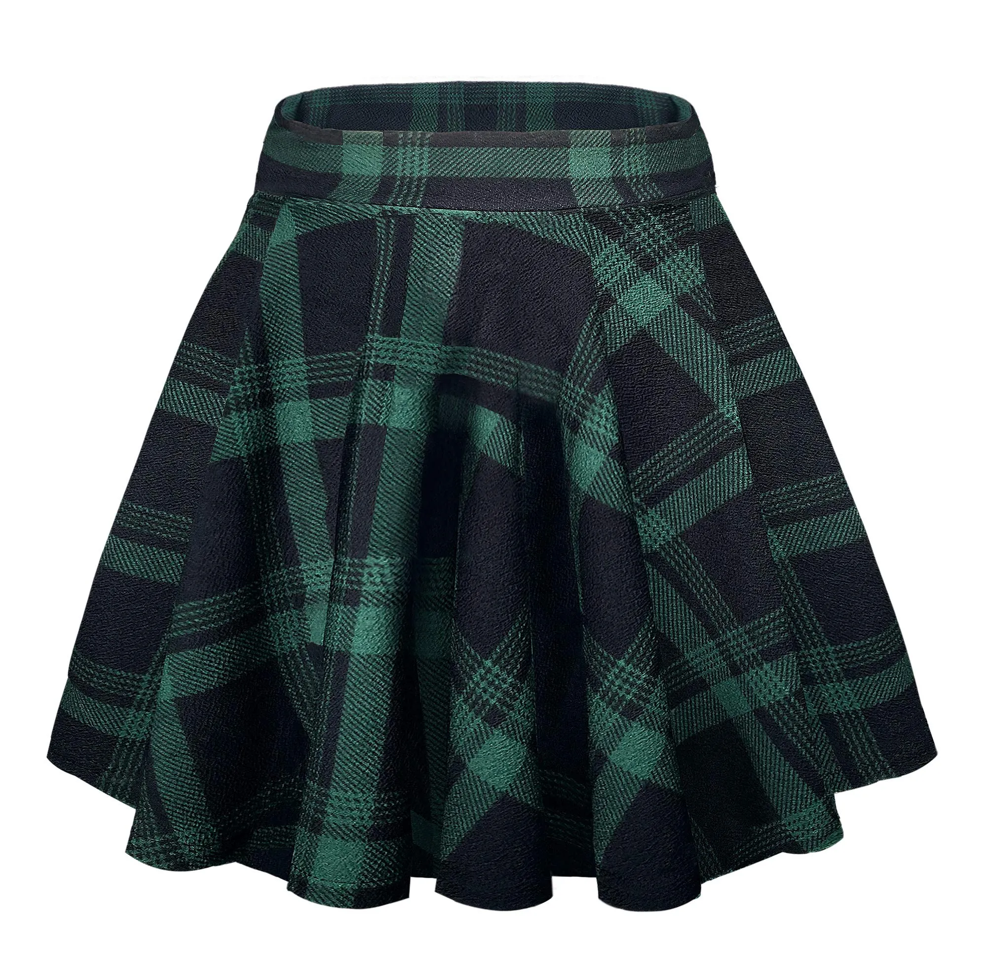 EXCHIC Donna Mini Gonna a Linea A con Vita Elastica, XL, 18 - immagine 1