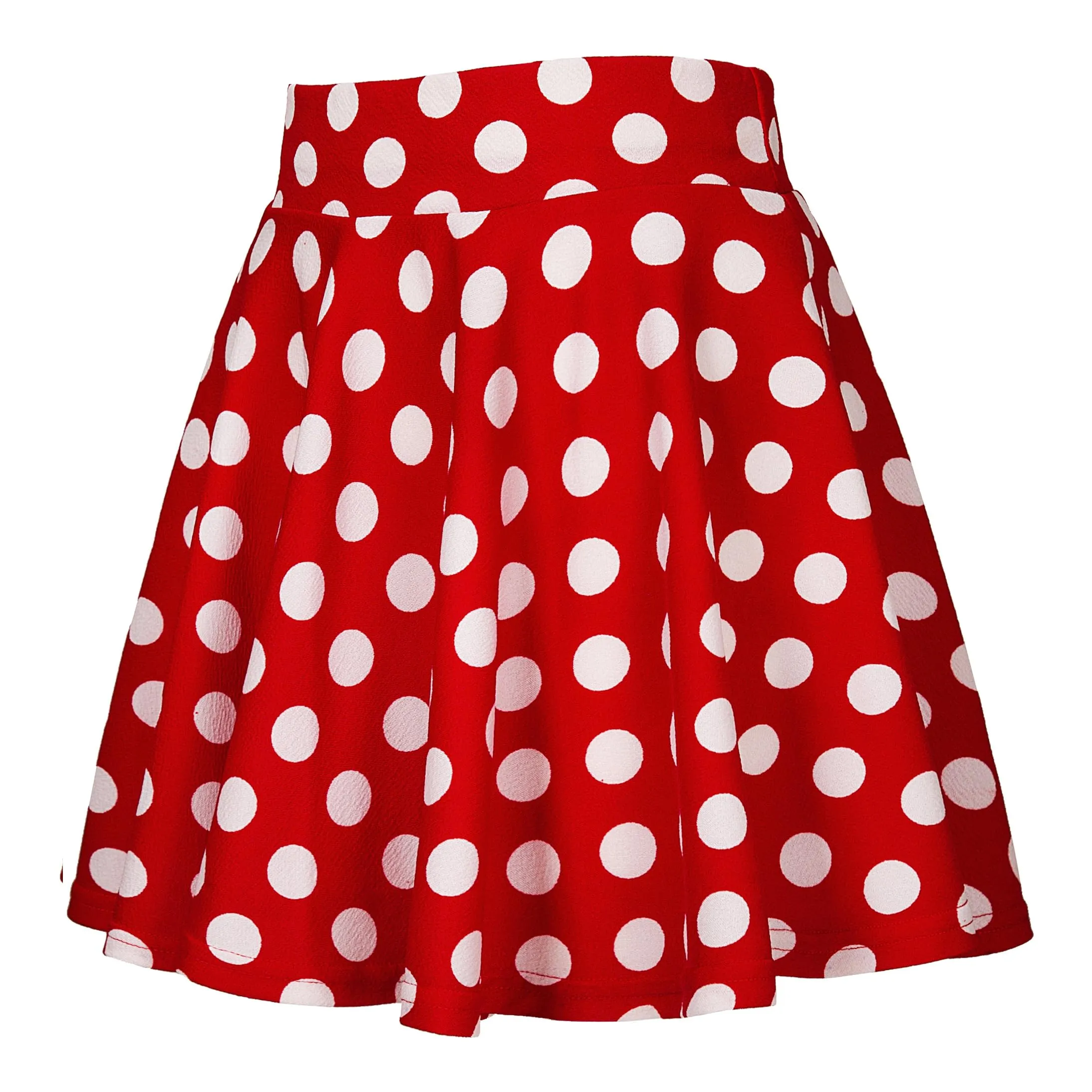 EXCHIC Donna Mini Gonna A-Linea Svasata con Vita Elastica, Taglia M - immagine 2