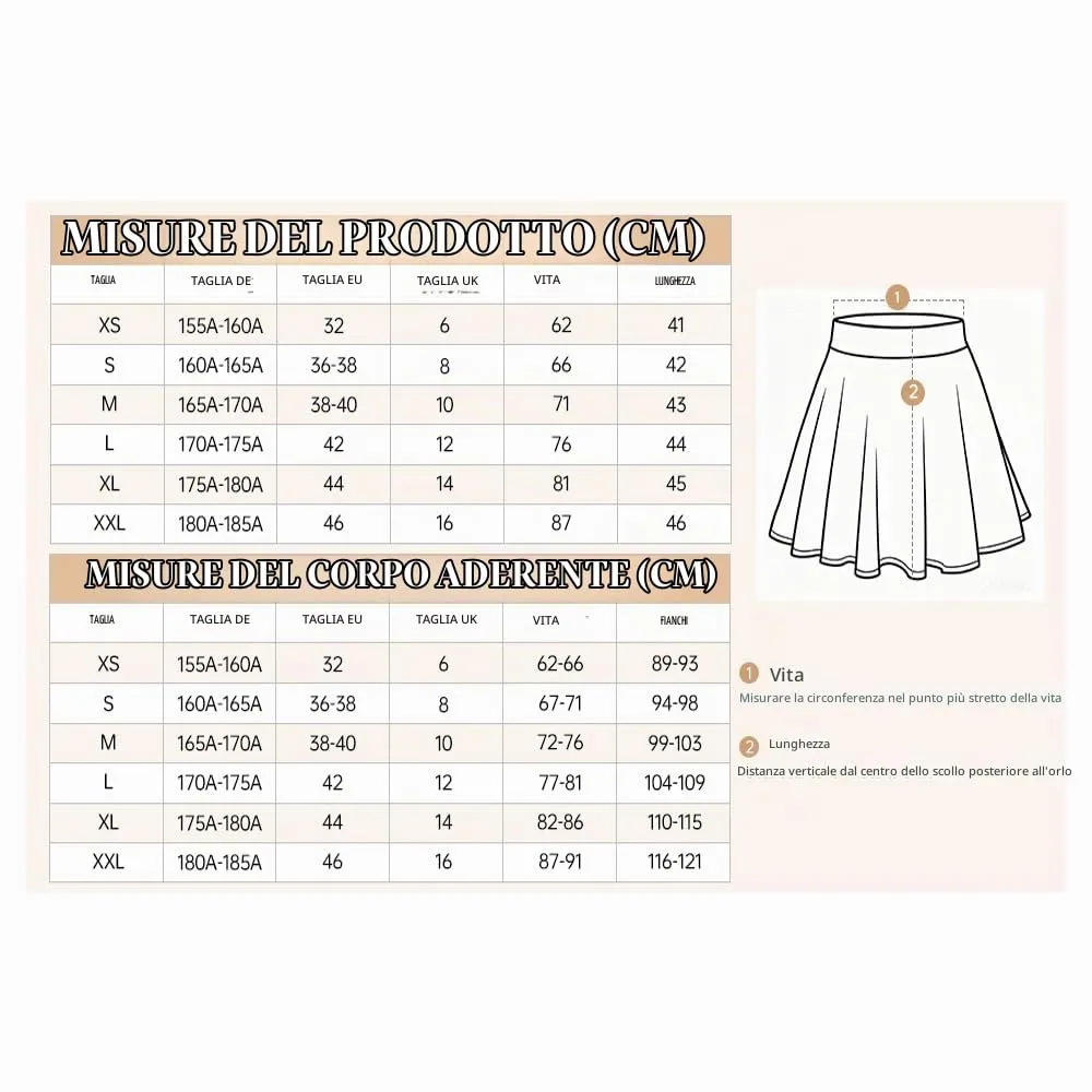 EXCHIC Donna Mini Gonna A-Linea Svasata con Vita Elastica, Taglia M - immagine 5