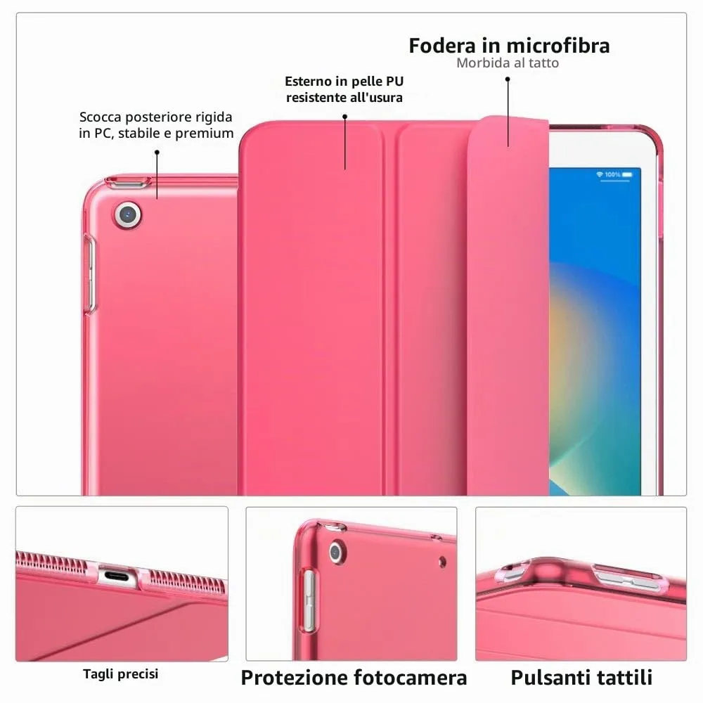 MoKo Cover for iPad 9th/8th/7th Gen 10.2", Anguria Rossa - immagine 4