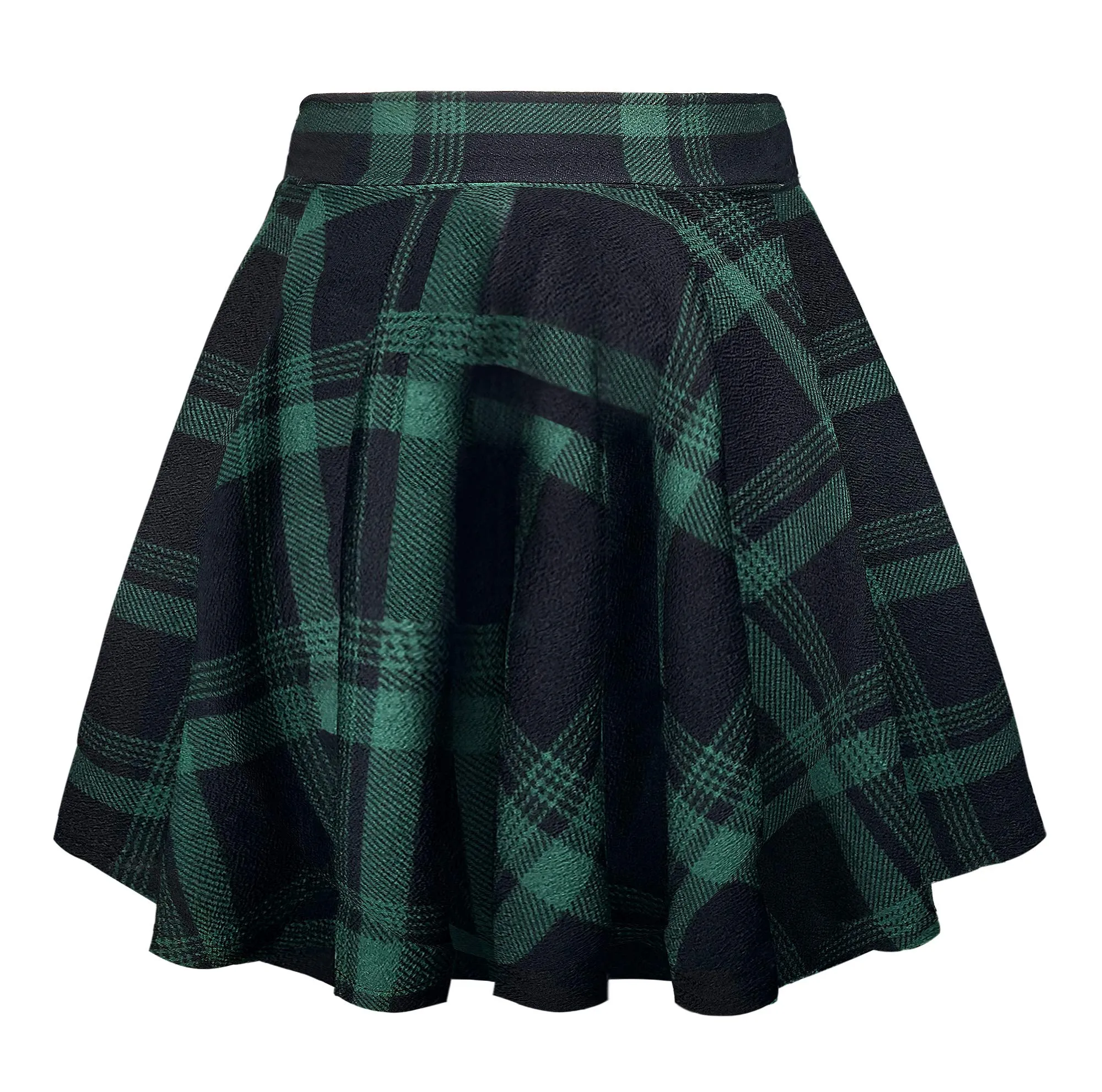 EXCHIC Donna Gonna Mini A-Linea Elastica in Vita Skater (L, 18) - immagine 2