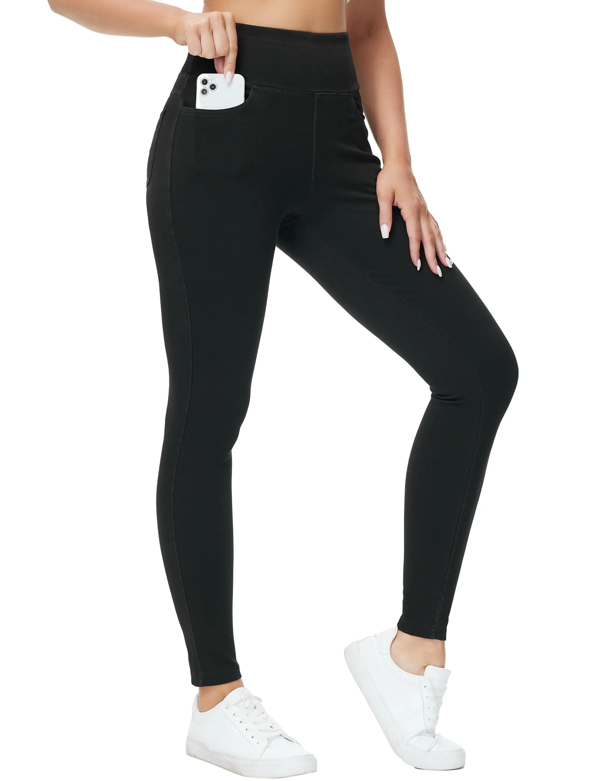 The Gym People Jeggings Donna Vita Alta Skinny Stretch con Tasche - immagine 1