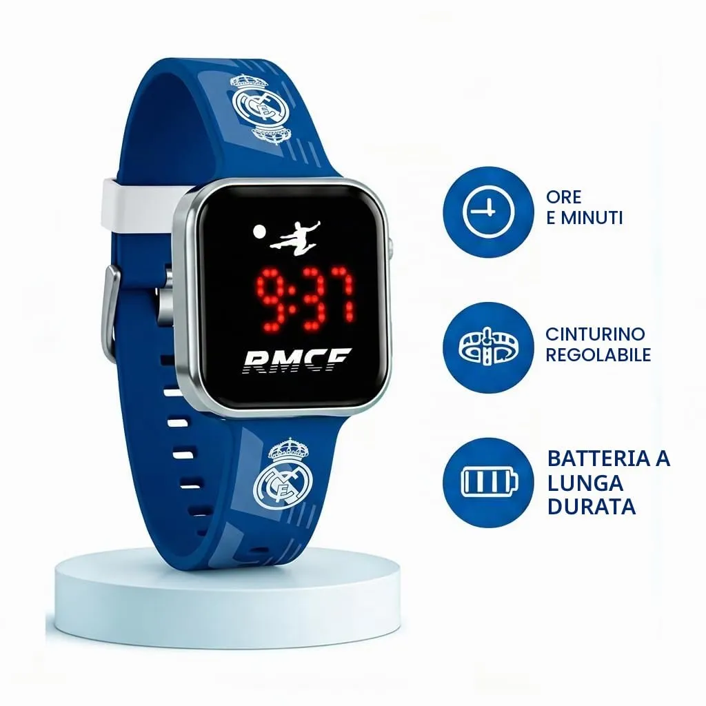 Kids Licensing Orologio Digitale a LED Real Madrid Blu - immagine 2
