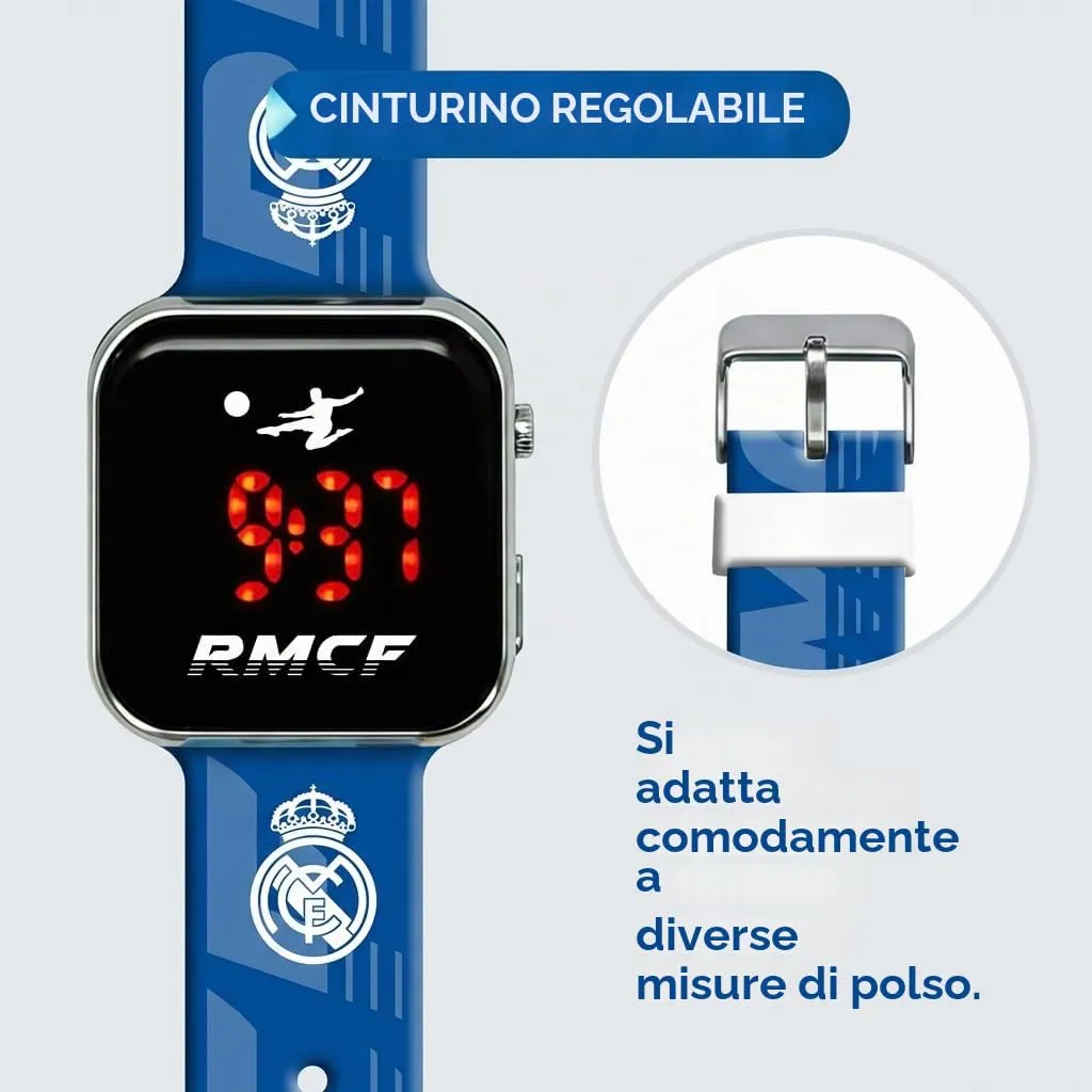 Kids Licensing Orologio Digitale a LED Real Madrid Blu - immagine 3