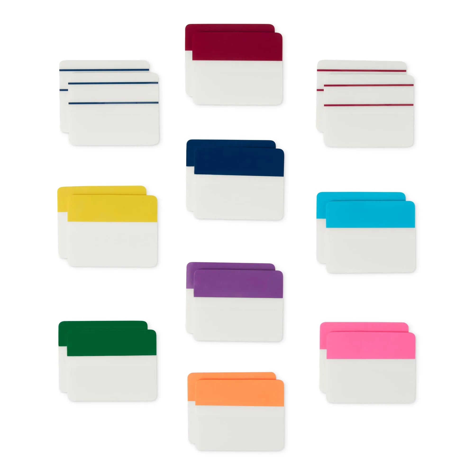 Amazon Basics Segnapagina Adesivi Colorati, Linguette Indice con Spazio per Scrivere, Confezione da 640, Larghezza 5,1cm - immagine 1