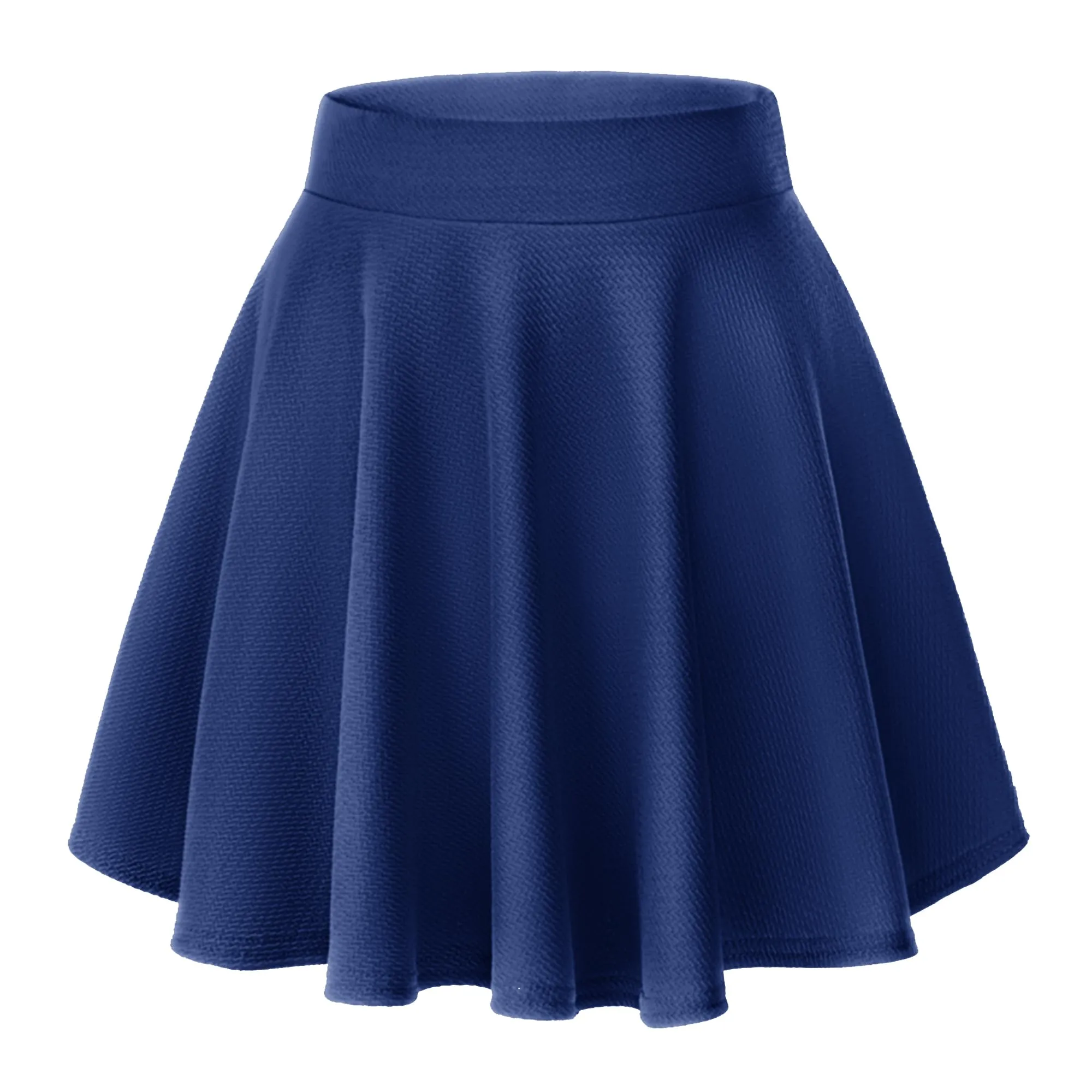 EXCHIC Gonna Mini A-Linea a Vita Elastica (XXL, Blu Reale) - immagine 1