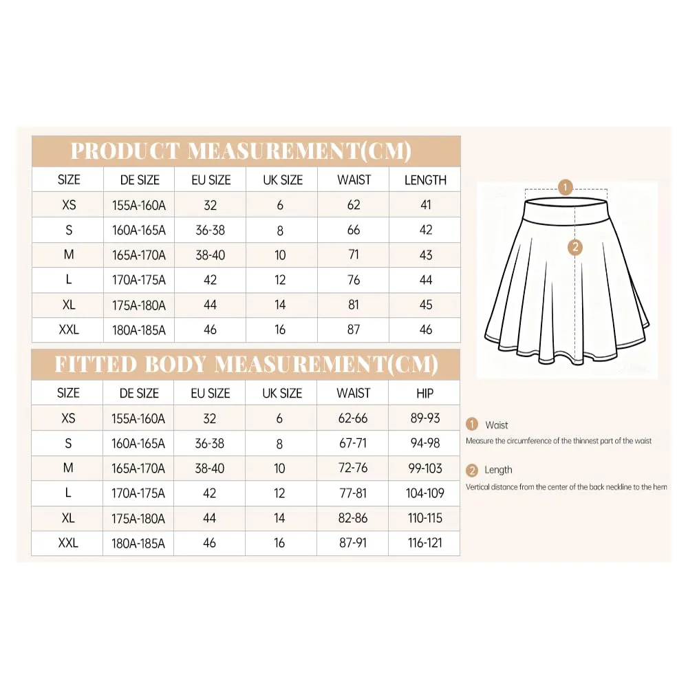 EXCHIC Gonna Mini A-Linea a Vita Elastica, Arancione, S - immagine 8