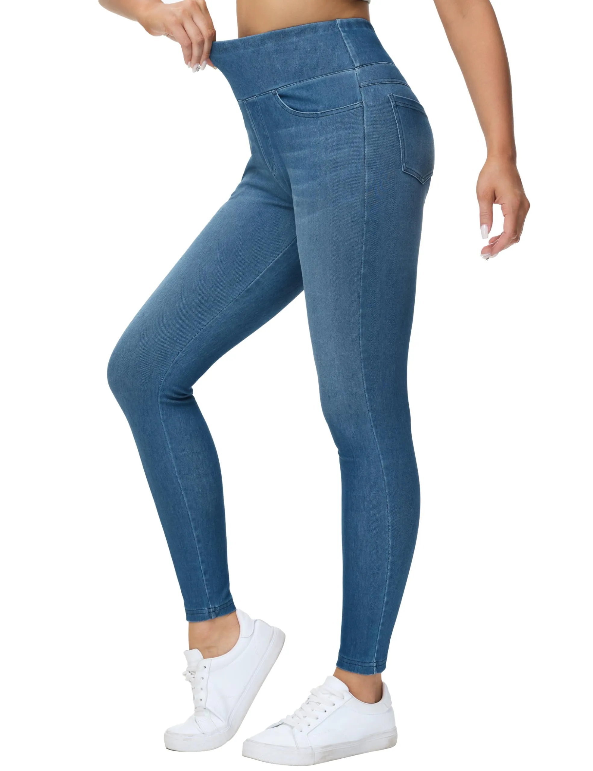The Gym People Jeggings Donna Vita Alta Skinny Stretch con Tasche - immagine 1