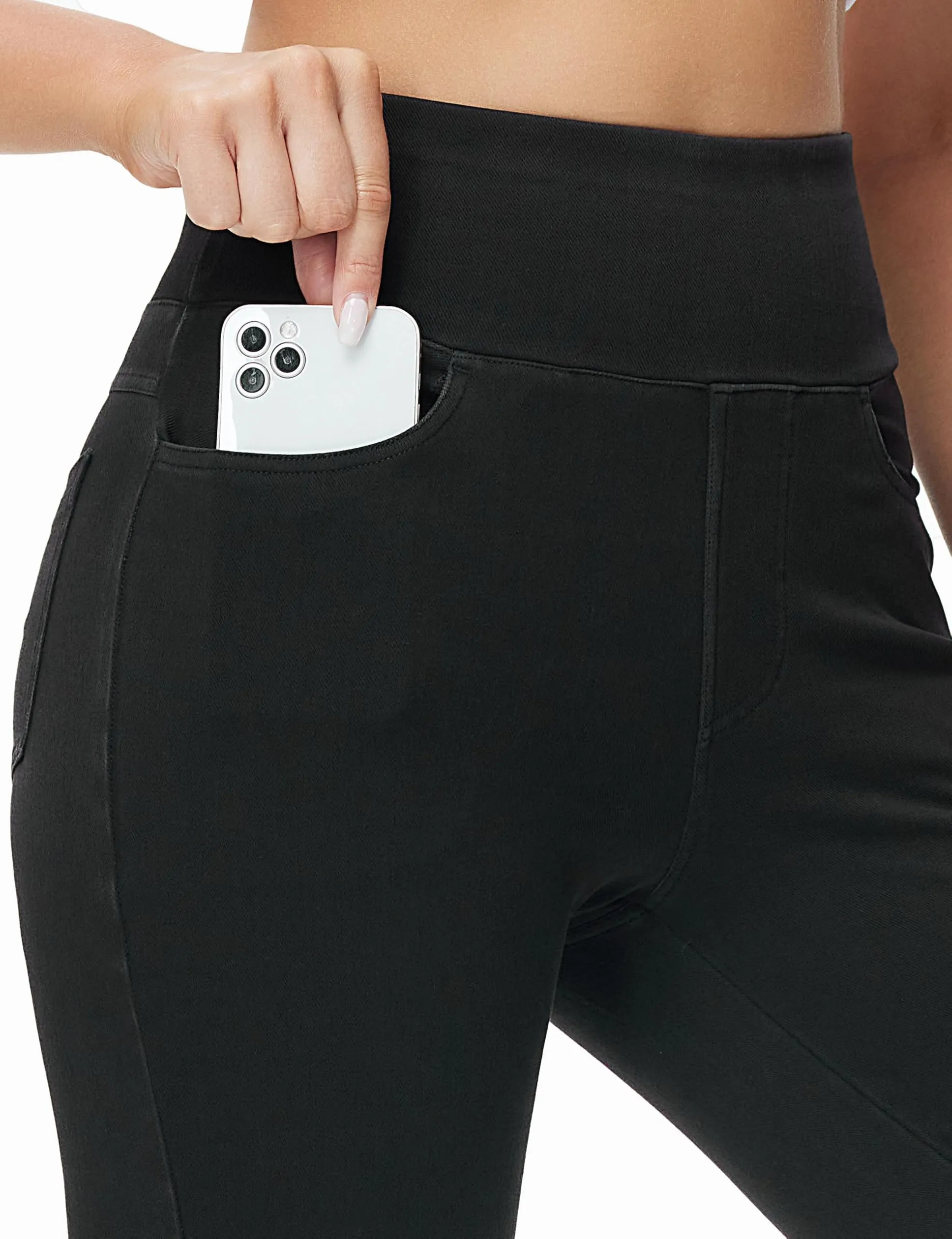 The Gym People Jeggings Donna Vita Alta Skinny Stretch con Tasche - immagine 5
