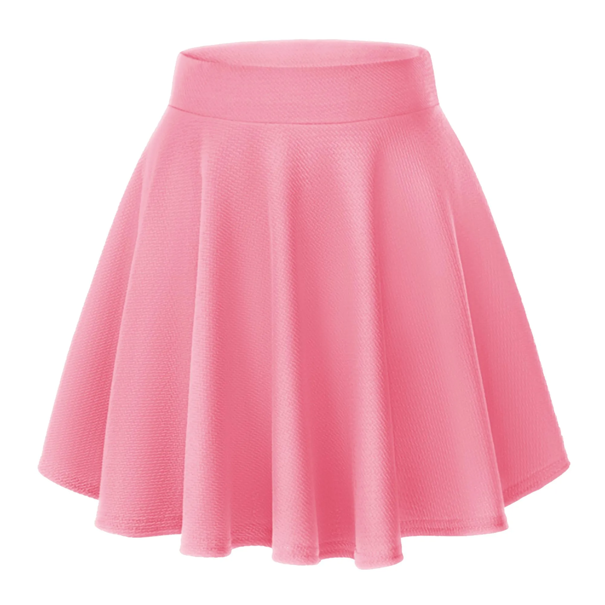 EXCHIC Donna Gonna Mini A-Linea Vita Elastica (XXL, Rosa) - immagine 1
