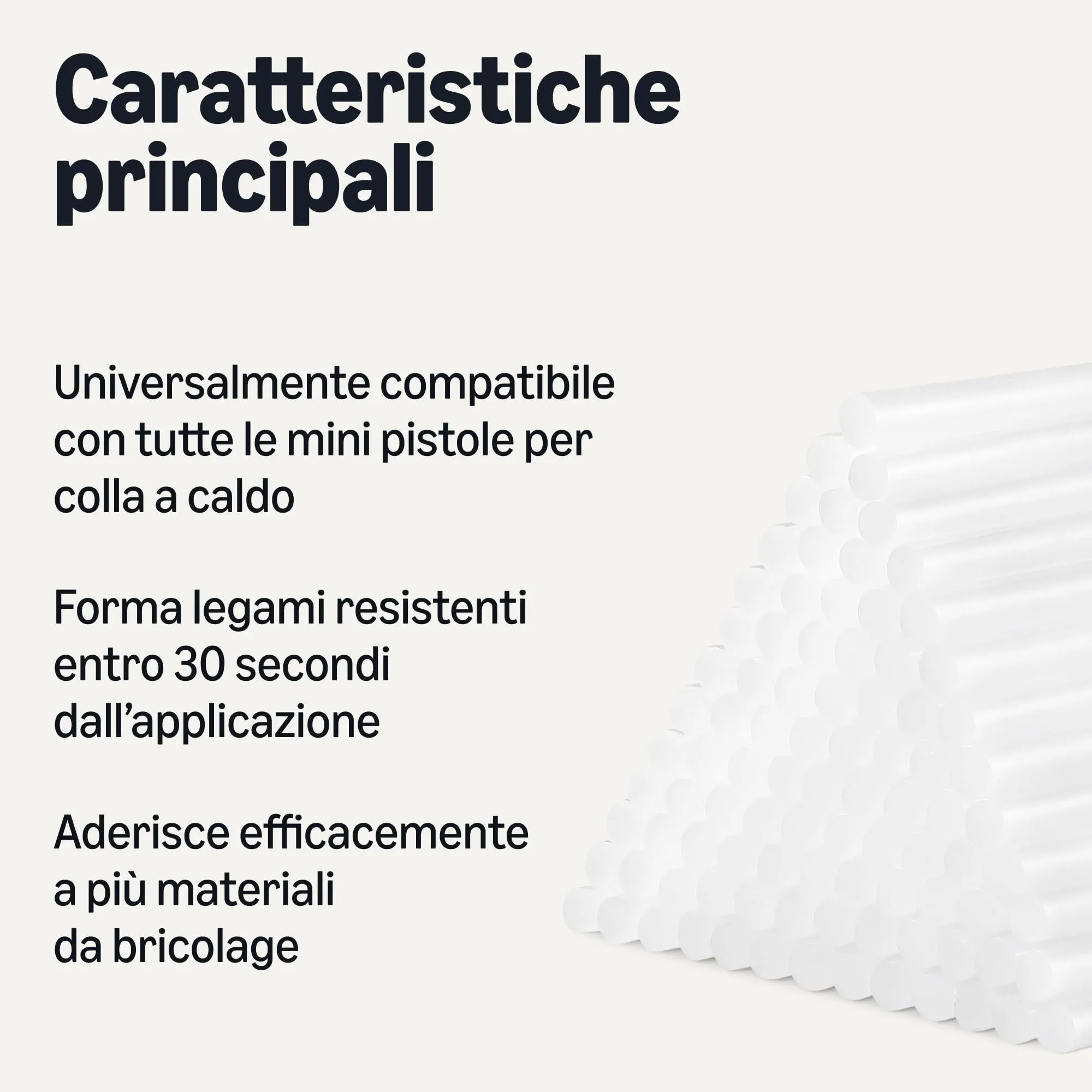 Amazon Basics Bastoncini di colla a caldo mini, 10,16 x 0,68 cm, confezione da 100, Trasparente - immagine 2