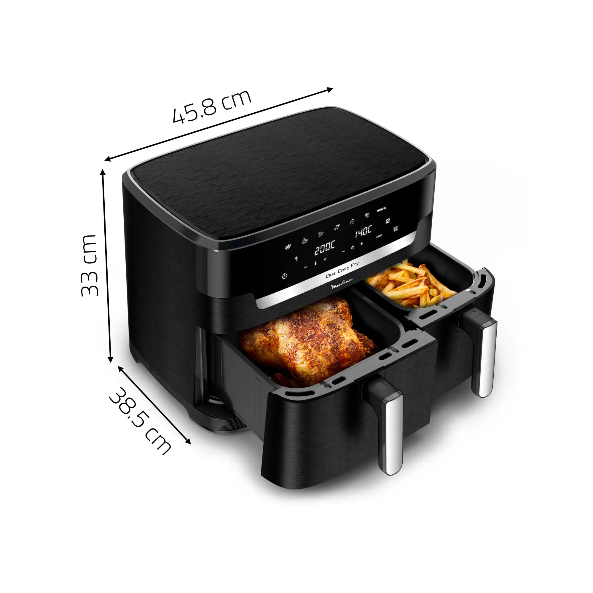 Moulinex Dual Easy Fry XXL Friggitrice ad Aria 11L Nero EZ9428 - immagine 7