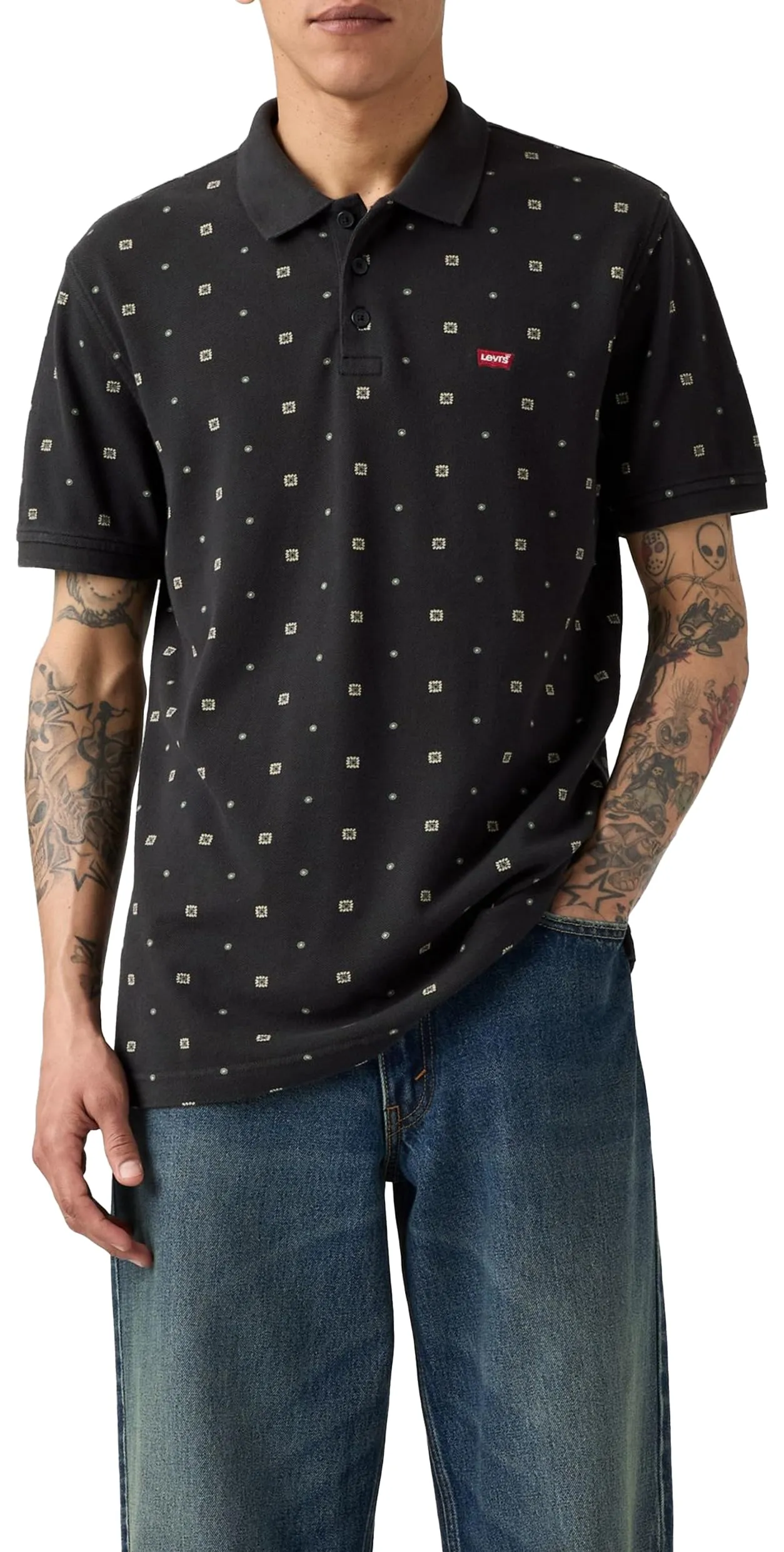 Levi's Polo Ebba Geo Jet Black Print, S - immagine 1