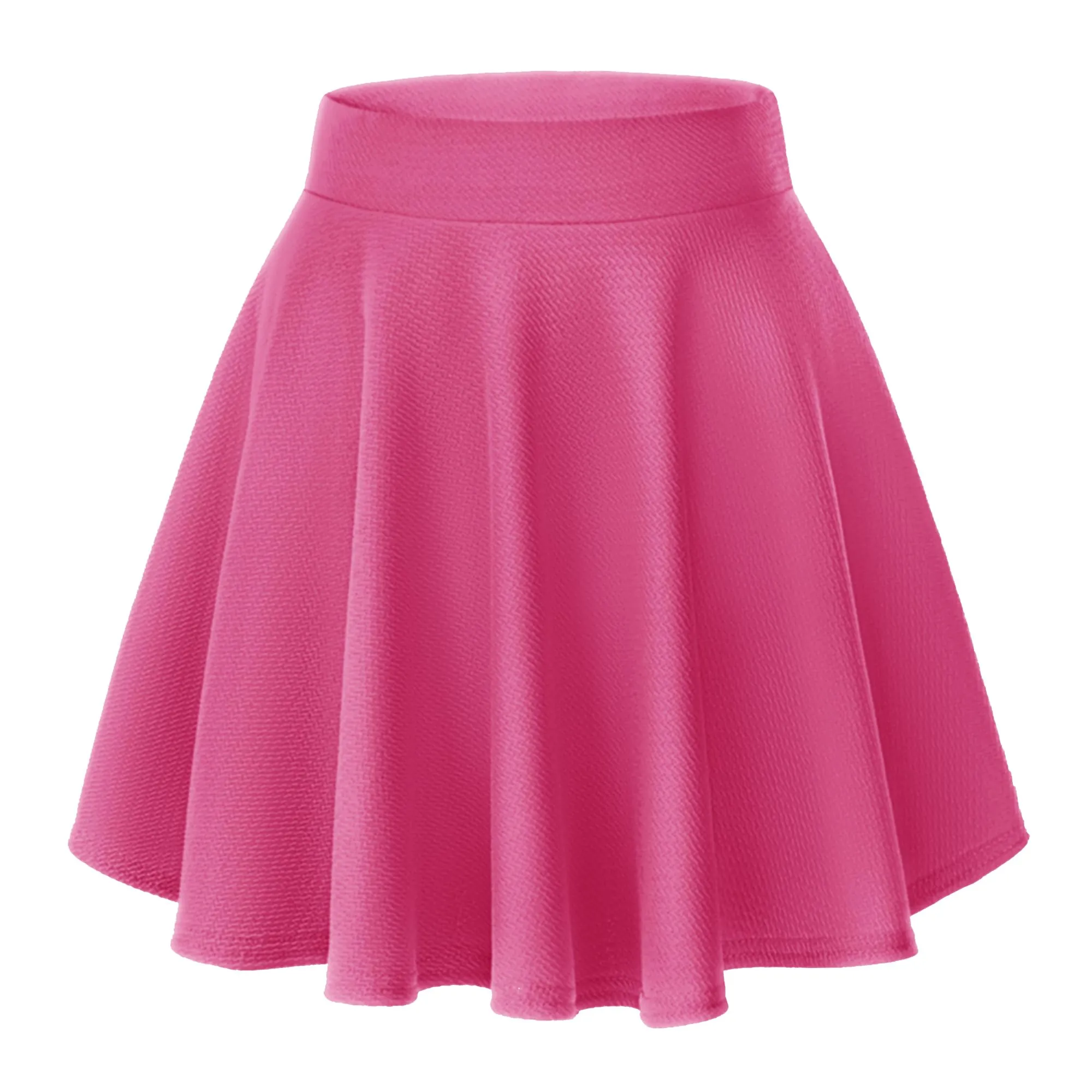 EXCHIC Gonna Mini A-Linea con Vita Elastica, Rose Rosso, S - immagine 1