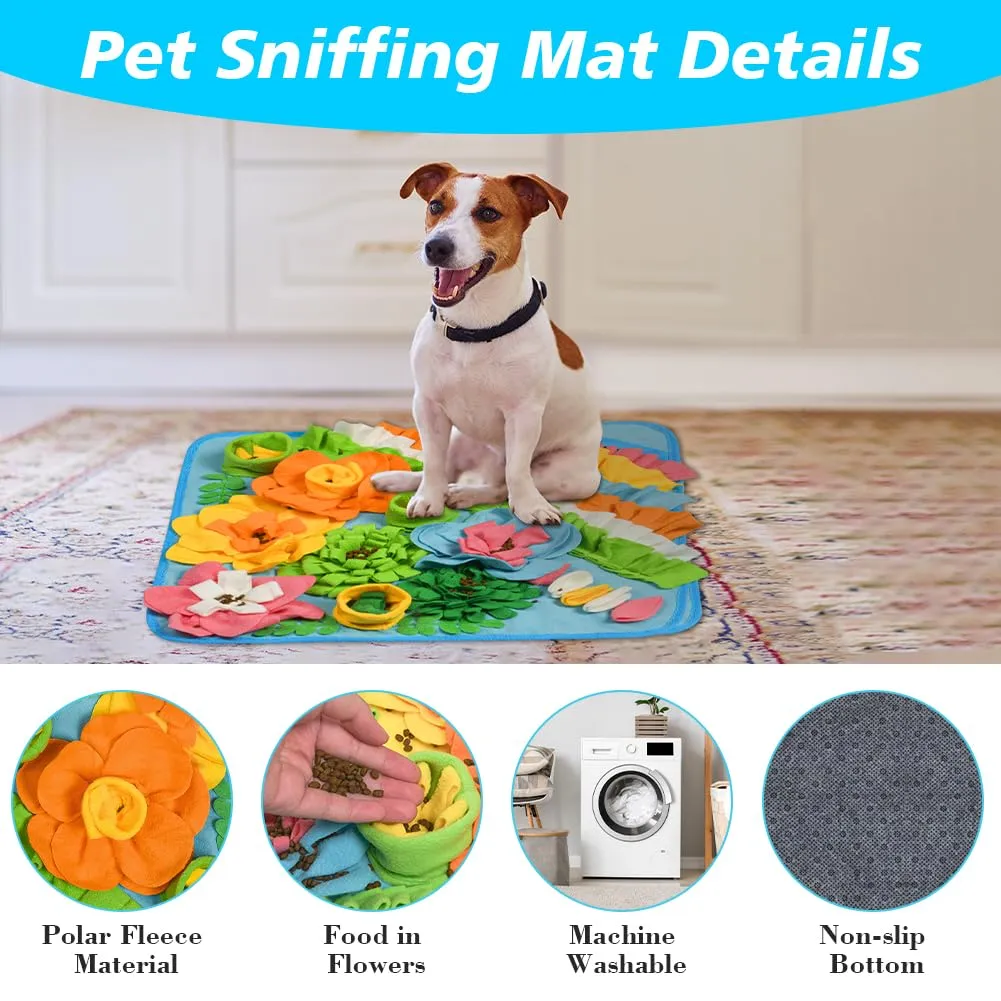OSDUE Tappeto Olfattivo per Cani, 50 x 50 cm, Lavabile e Antiscivolo, Giocattolo di Attivazione Mentale e Foraggiamento - immagine 6