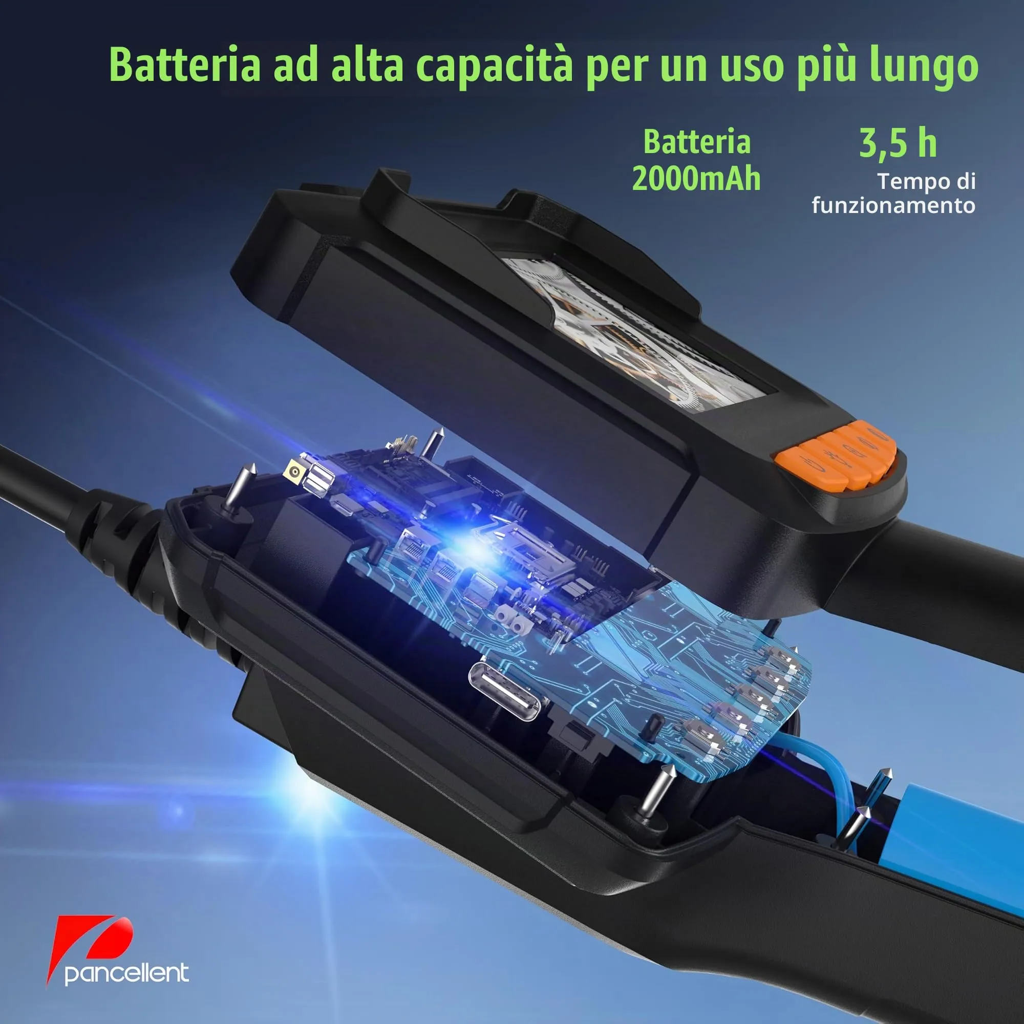 Pancellent Telecamera Endoscopica 1920P con Display HD, Periscopio Industriale Impermeabile IP67, 8 LED Regolabili e Cavo Semirigido 5M - immagine 6