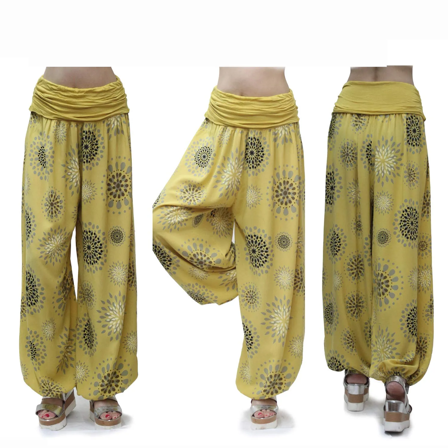 GLAMEXX24 Pantaloni Harem Donna in Viscosa a Strisce con Tasche - immagine 7