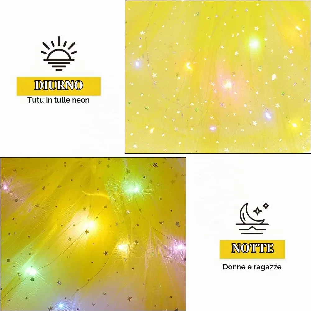 AYBUY Gonna Tutu in Tulle a 3 Strati con Luci LED - immagine 6