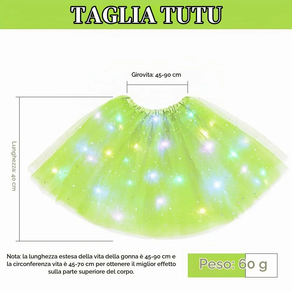 AYBUY Gonna Tutù a 3 Strati Luminosa a LED - immagine 5