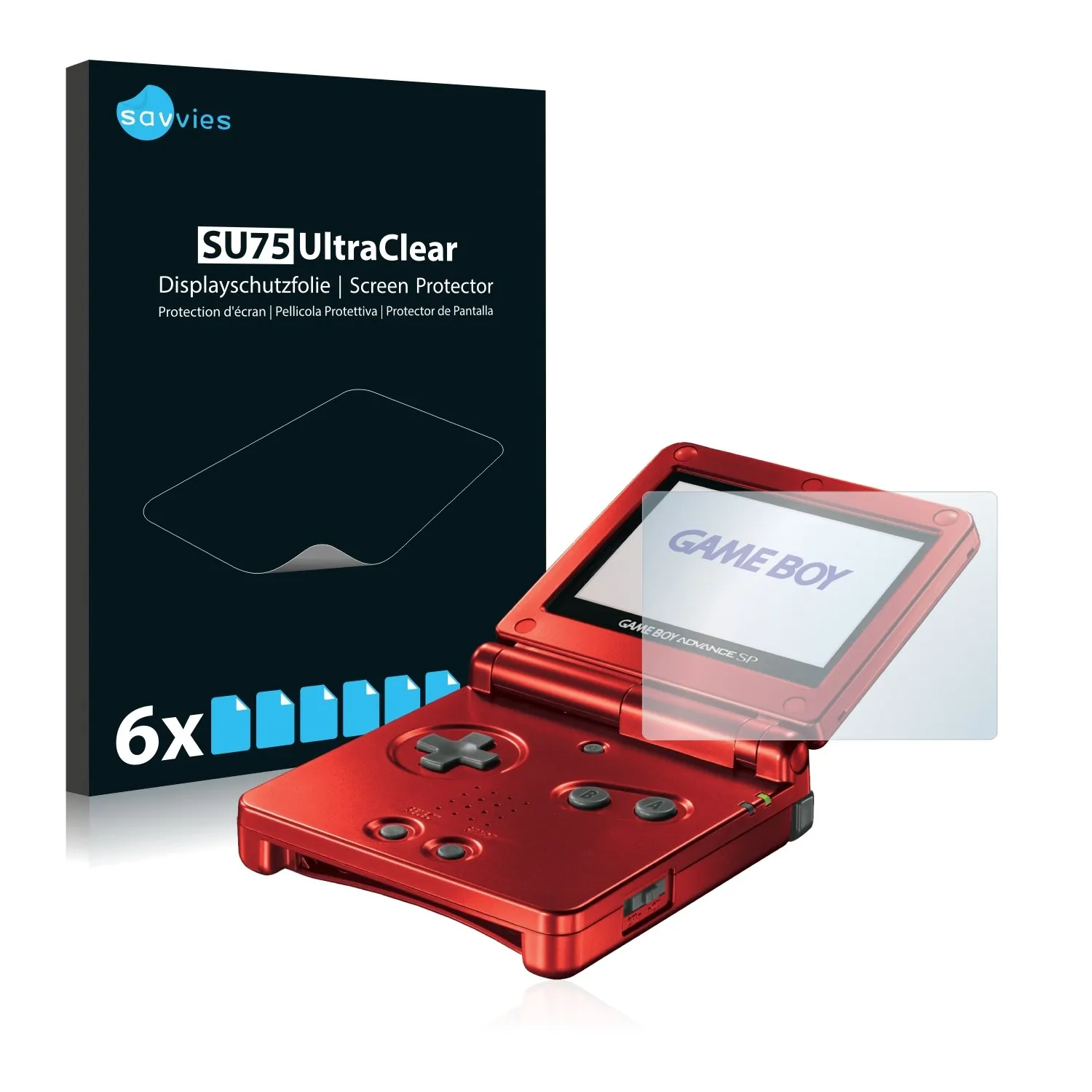 savvies Pellicola Protettiva per Nintendo Gameboy Advance GBA SP - immagine 1