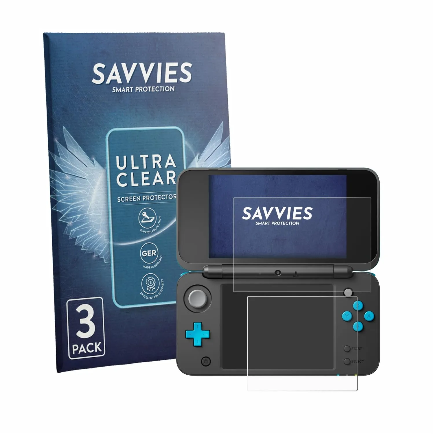 savvies Pellicola Protettiva per Nintendo 2DS XL - immagine 1