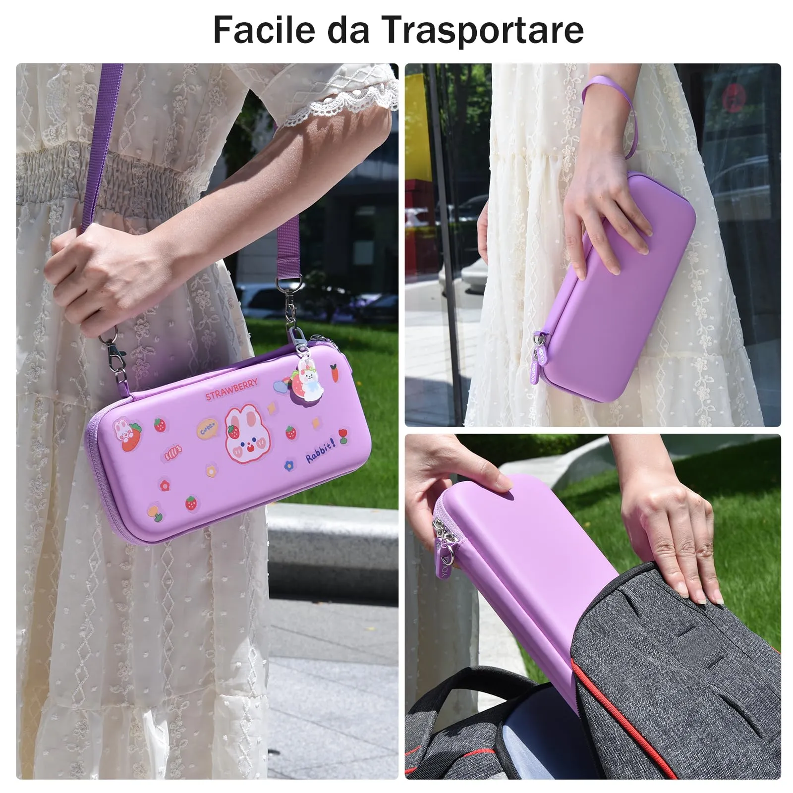 Younik Kit Accessori 17 in 1 per Switch OLED (Viola) - immagine 7