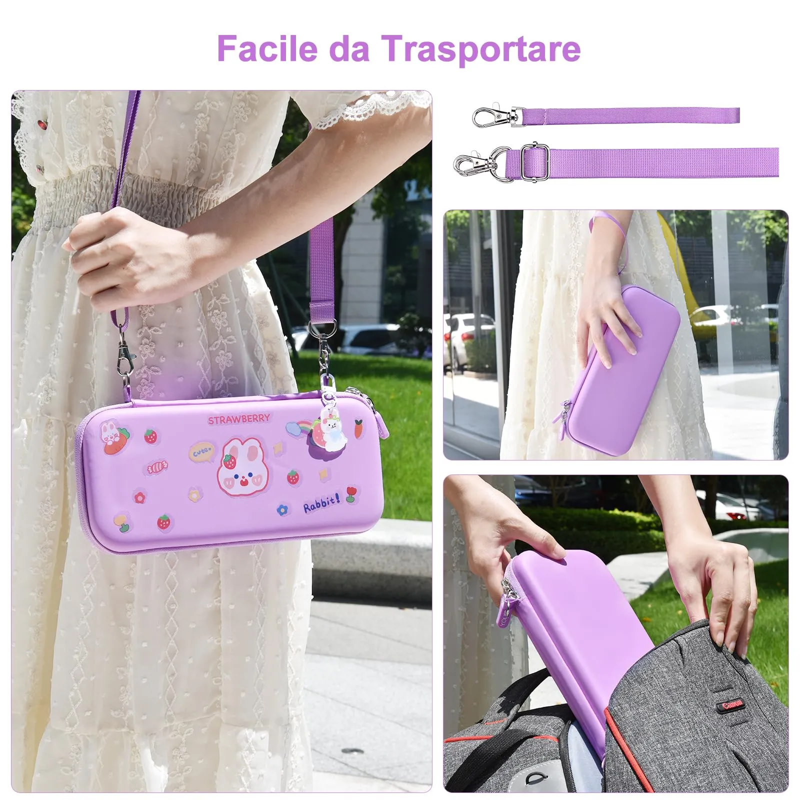 Younik Kit Accessori 17 in 1 per Switch (Viola) - immagine 7