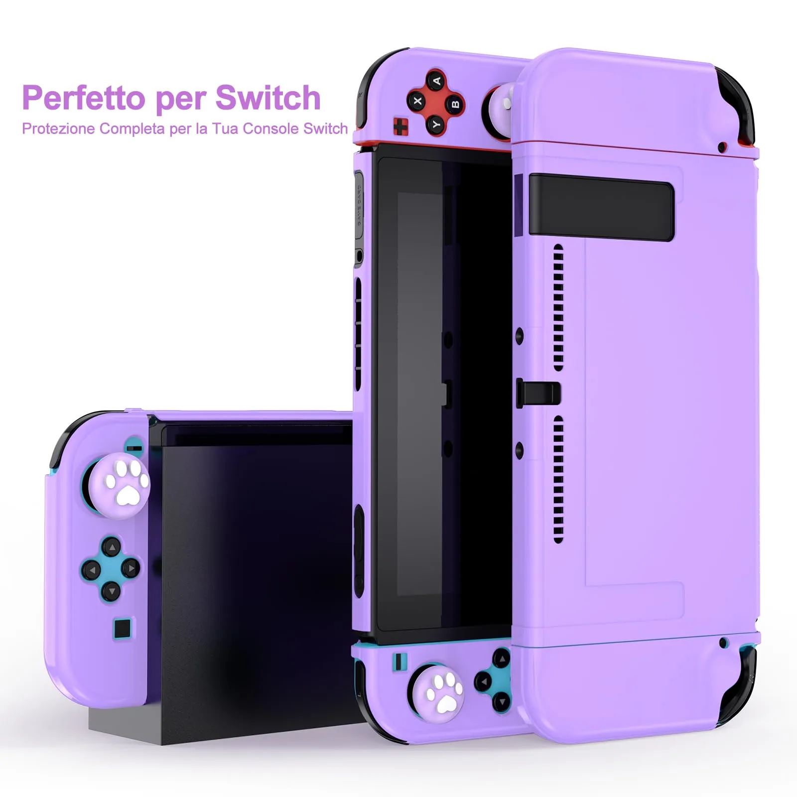 Younik Kit Accessori 17 in 1 per Switch (Viola) - immagine 8
