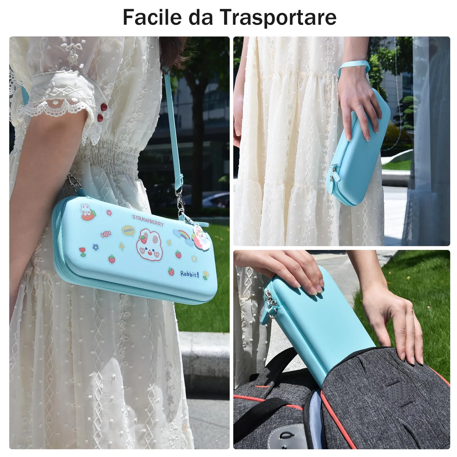 Younik Kit Accessori 17 in 1 per Switch OLED, Blu - immagine 7