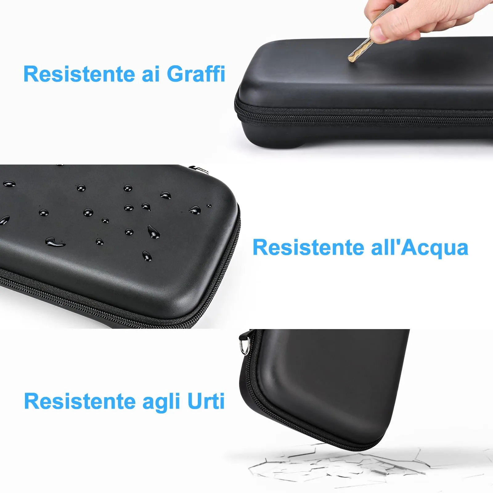 Younik Custodia per Switch 2 (2025) con 19 Slot per Schede di Gioco, Tracolla, Cinturino da Polso e Adesivi - Nero - immagine 6