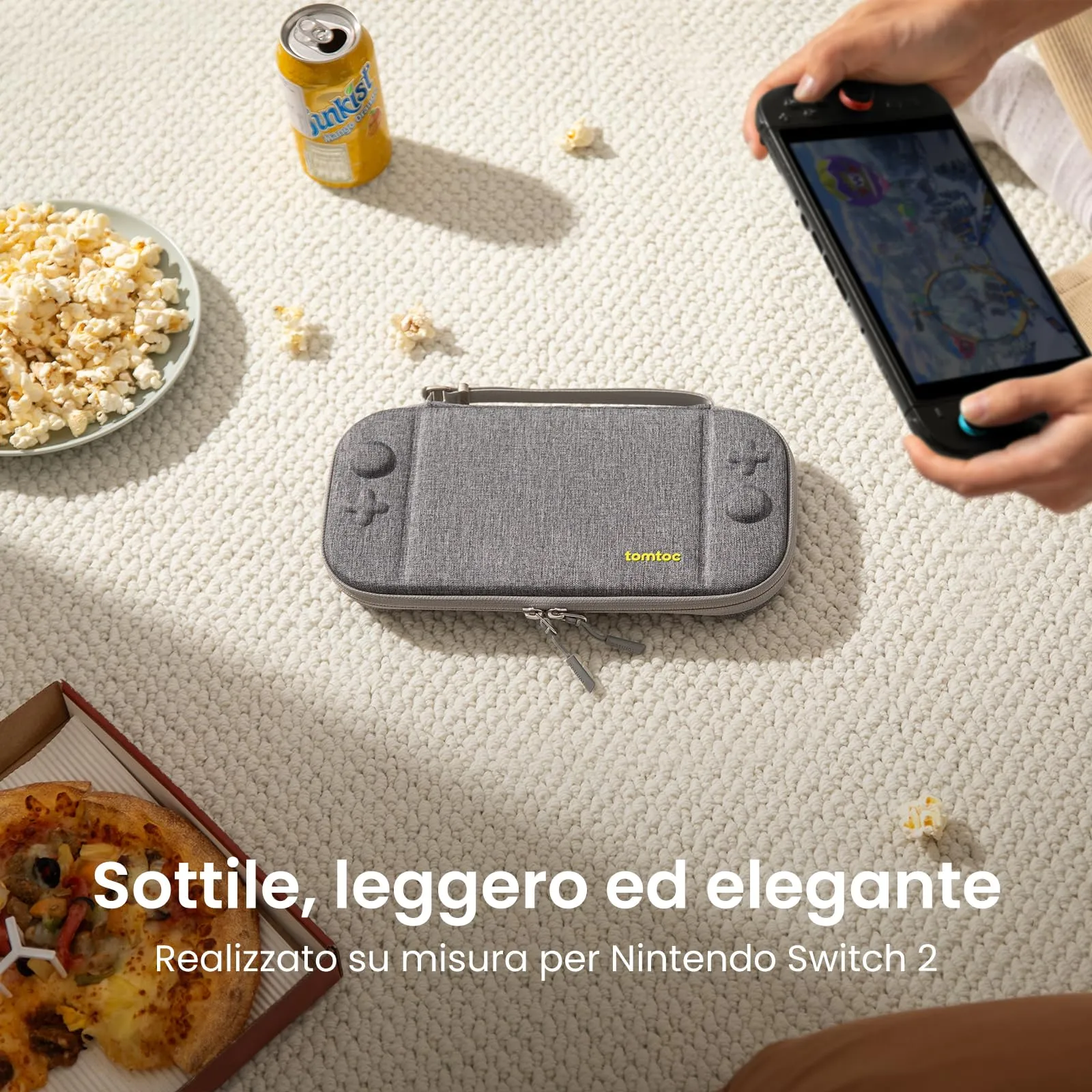 tomtoc Custodia per Nintendo Switch 2 (2025), Borsa da Trasporto con 12 Slot per Cartucce, Slim Carry Case da Viaggio - immagine 2
