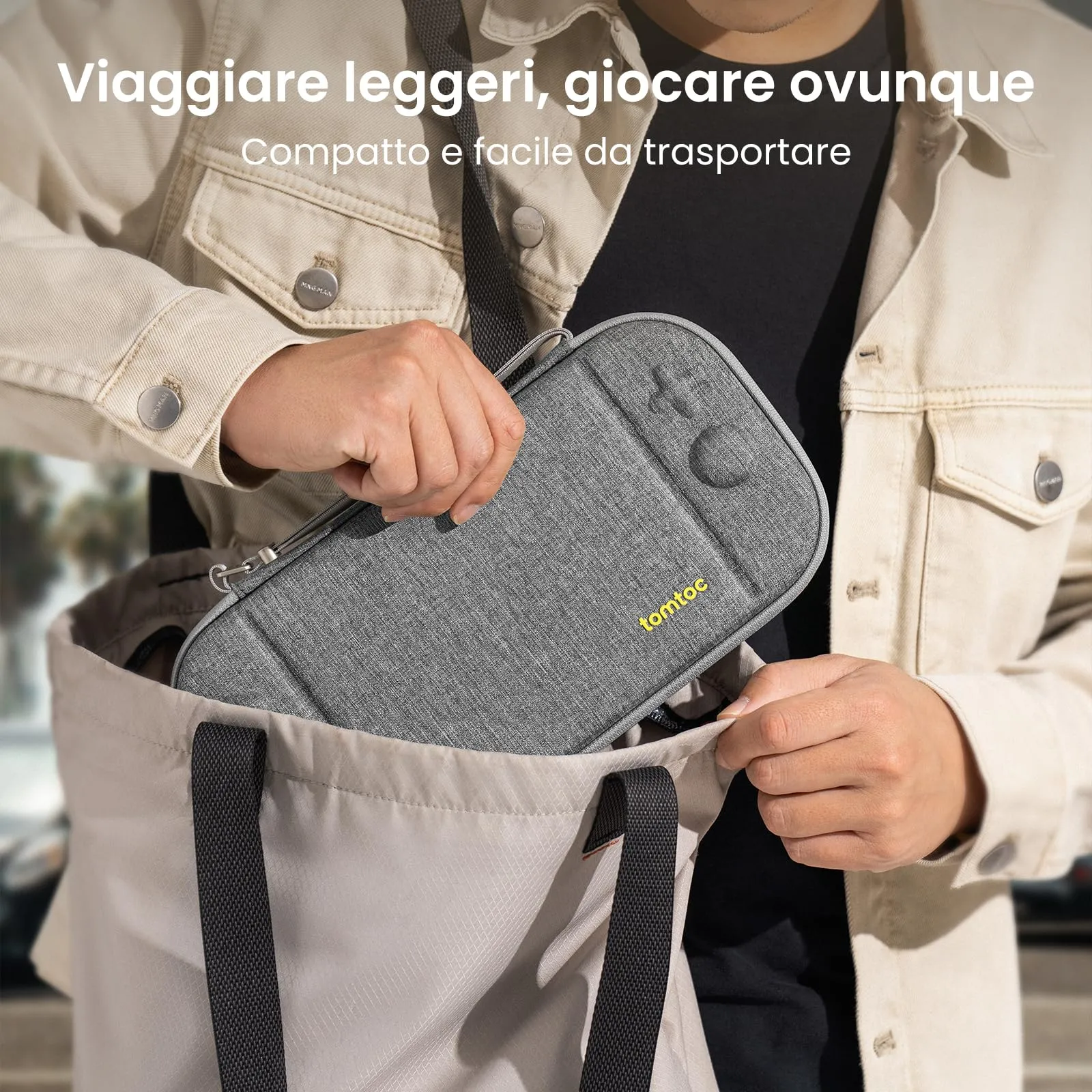 tomtoc Custodia per Nintendo Switch 2 (2025), Borsa da Trasporto con 12 Slot per Cartucce, Slim Carry Case da Viaggio - immagine 6