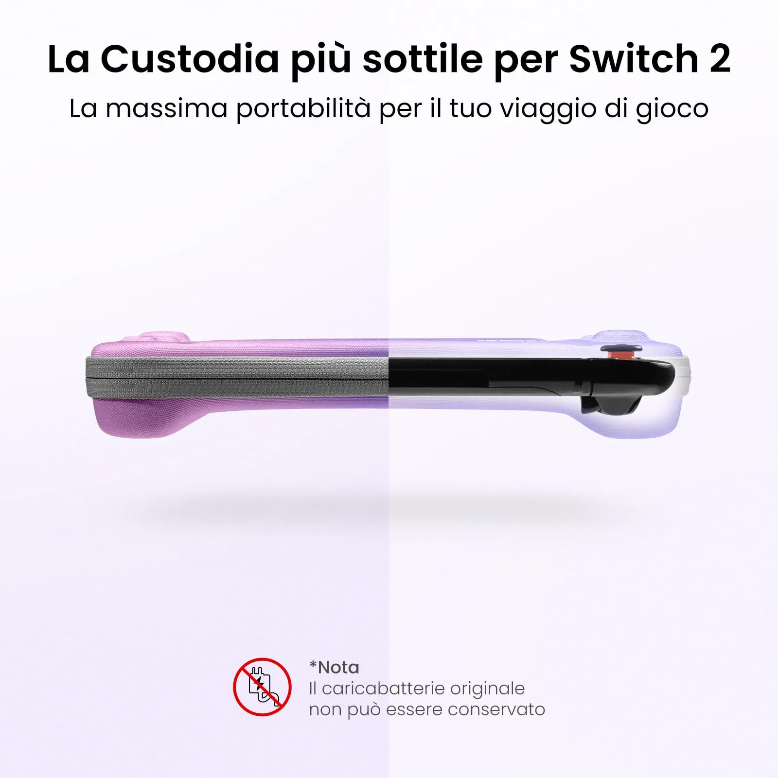 tomtoc Custodia per Nintendo Switch 2 (2025), Borsa da Trasporto Slim con 12 Slot per Cartucce, Protezione di Livello Militare - immagine 3