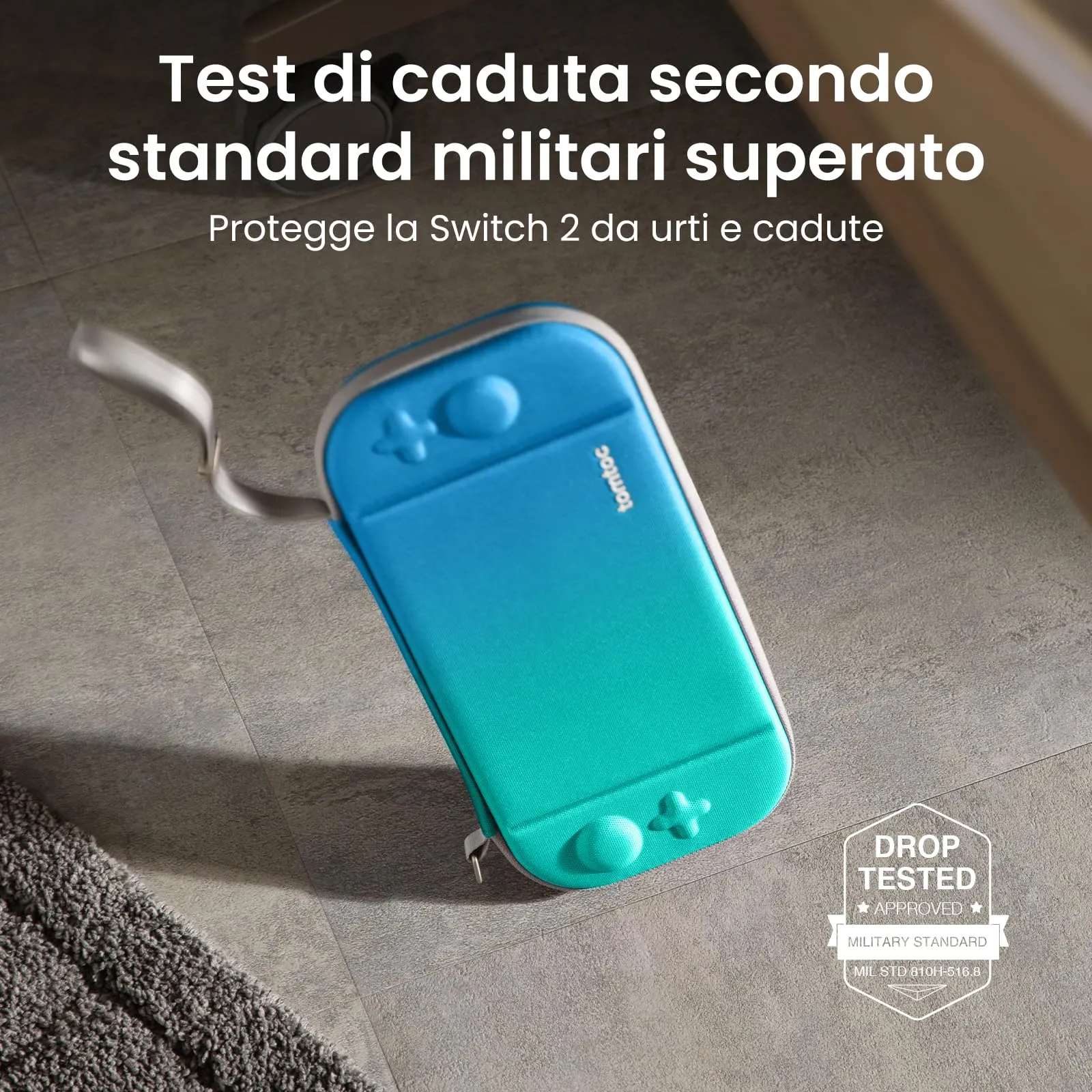 tomtoc Custodia per Nintendo Switch 2 (2025), Borsa da Trasporto Slim con 12 Slot per Cartucce di Gioco - immagine 4