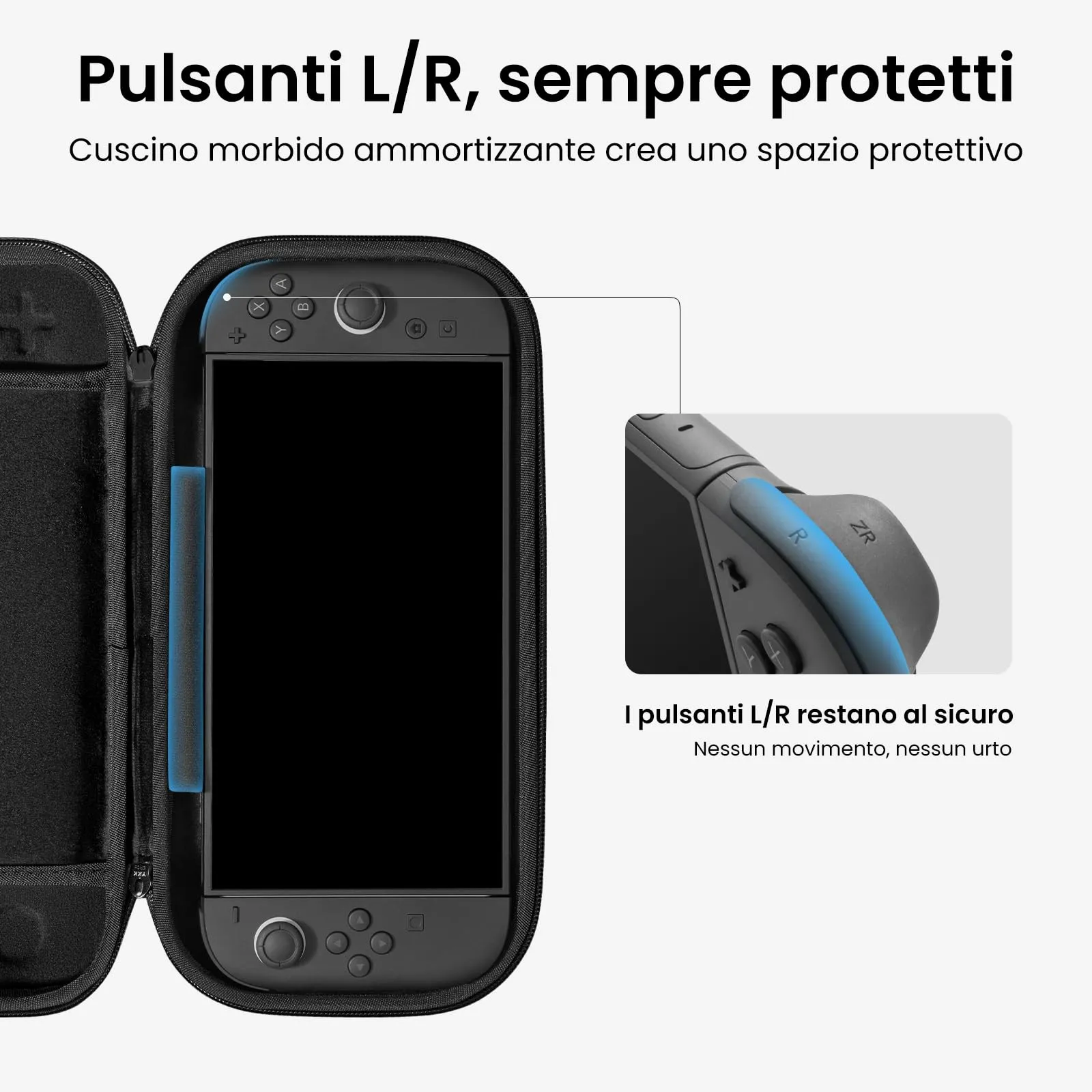 tomtoc Custodia per Nintendo Switch 2 (2025), Borsa da Trasporto Slim con 12 Slot per Cartucce di Gioco - immagine 5