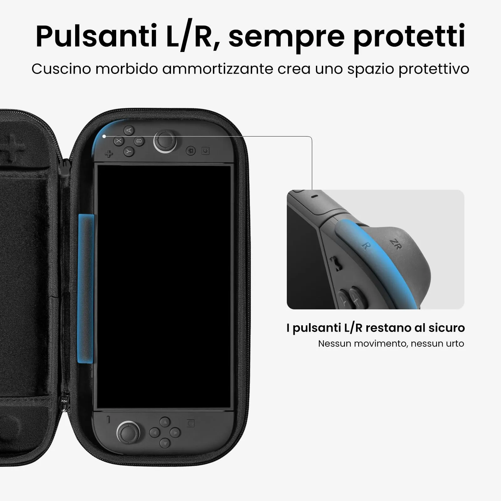 tomtoc Custodia per Nintendo Switch 2 (2025), Borsa da Trasporto Slim con 12 Slot per Cartucce, Protezione di livello Militare - immagine 5