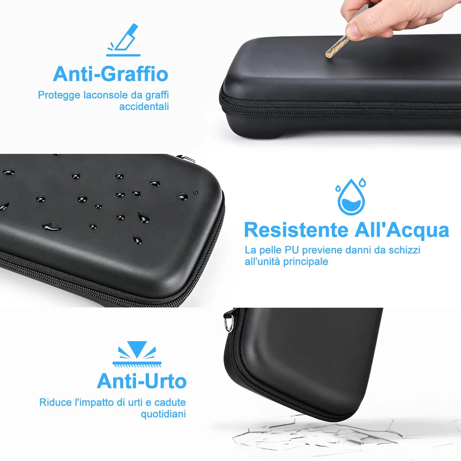 Younik Custodia per Switch 2 (2025), Kit Accessori 15 in 1 con Alloggiamenti per 19 Schede di Gioco e Protezione per Console e J-Con, Nero - immagine 5
