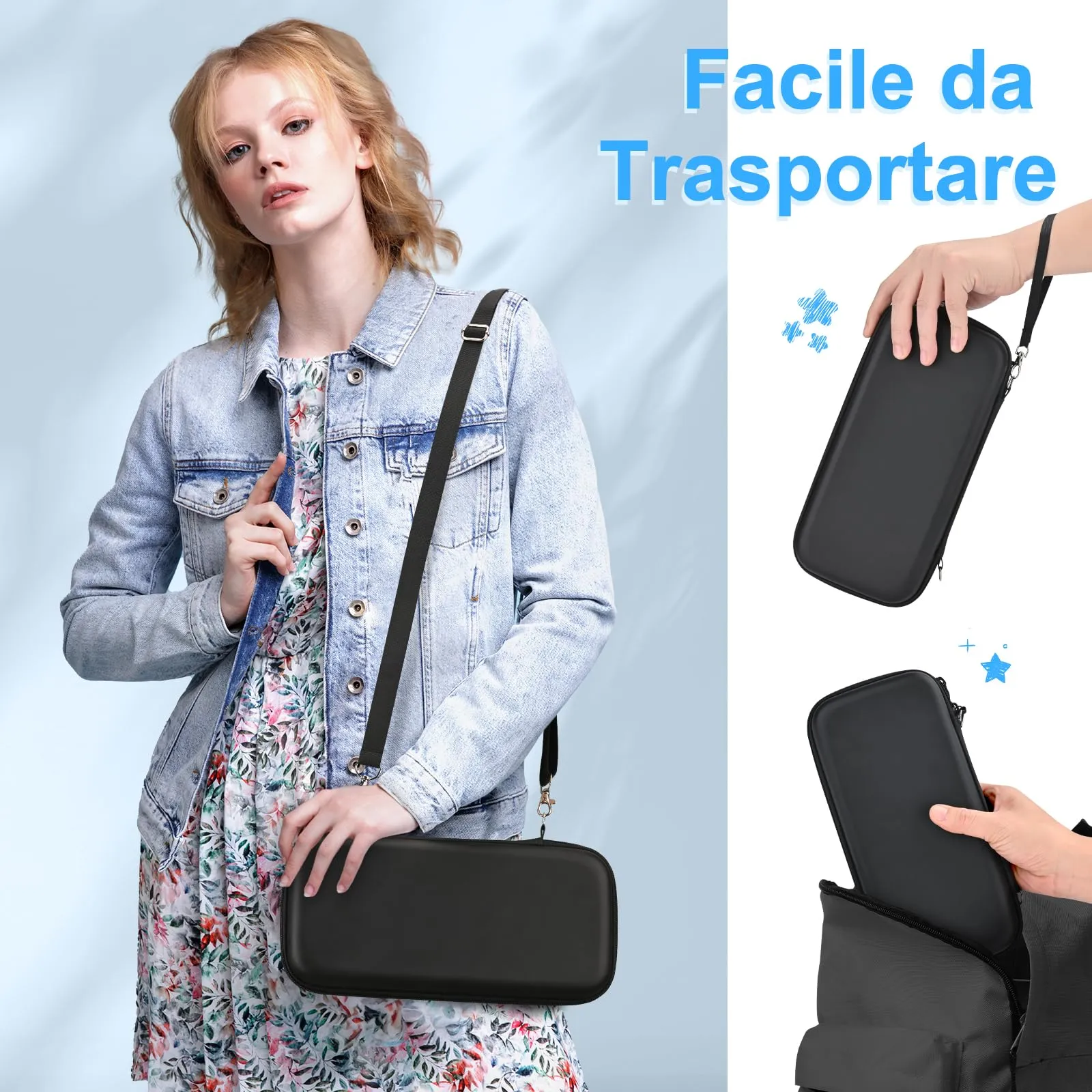 Younik Custodia per Switch 2 (2025), Kit Accessori 15 in 1 con Alloggiamenti per 19 Schede di Gioco e Protezione per Console e J-Con, Nero - immagine 7