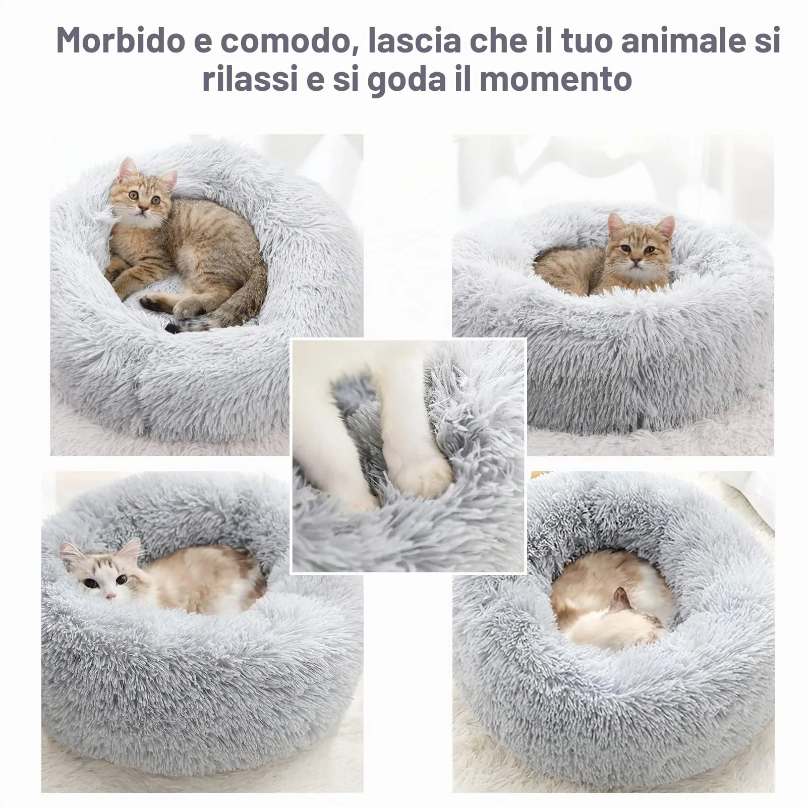 Nepfaivy Cuccia per Gatti e Cani da Interno, 40 x 40 x 13 cm - immagine 3