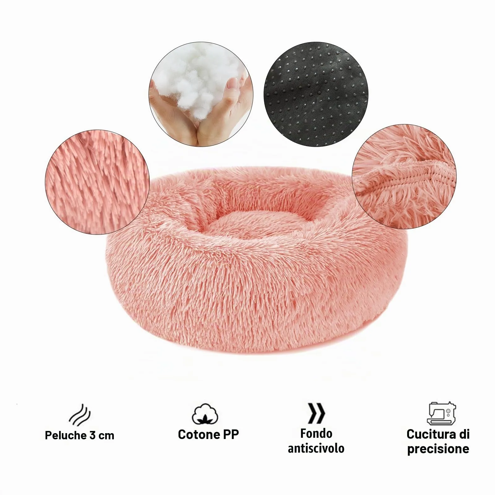 Nepfaivy Cuccia per Gatti e Cani da Interno, 70 x 70 x 20 cm - immagine 2