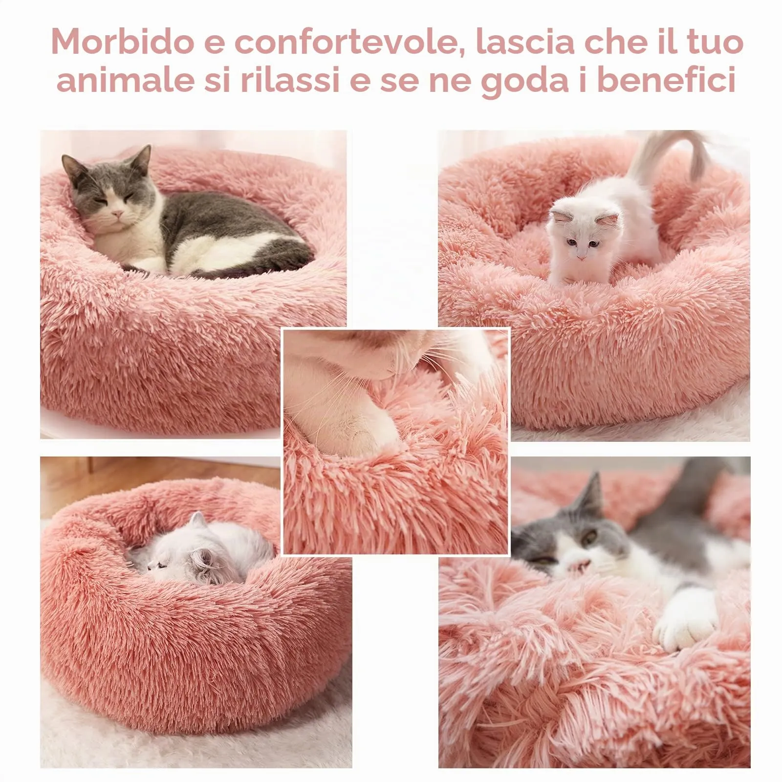 Nepfaivy Cuccia per Gatti e Cani da Interno, 70 x 70 x 20 cm - immagine 4